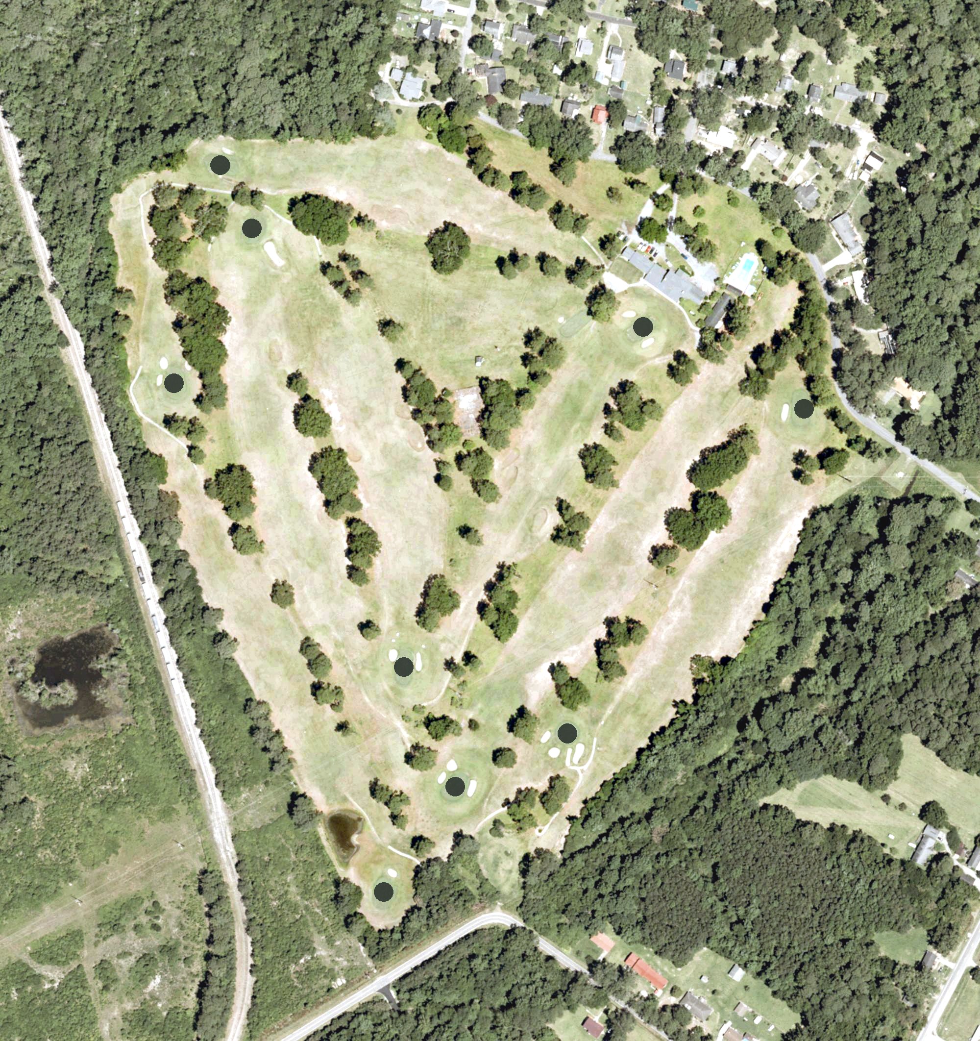 Aerial view of Plymouth Country Club, NC
