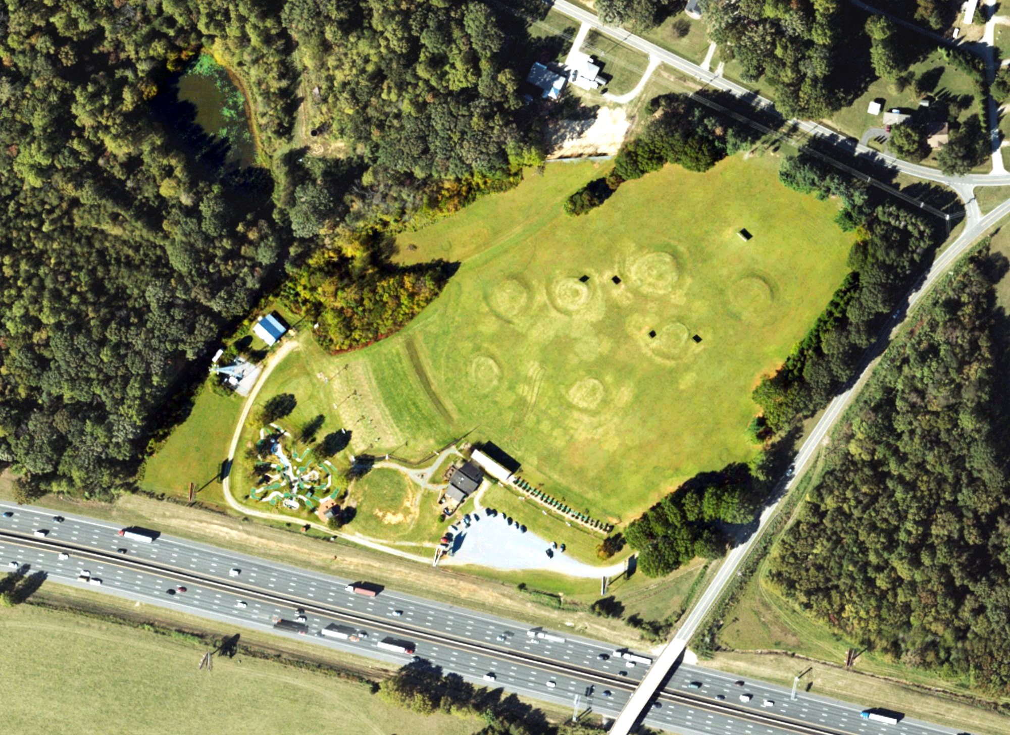 Aerial view of Randy's Golf Center and Range, NC