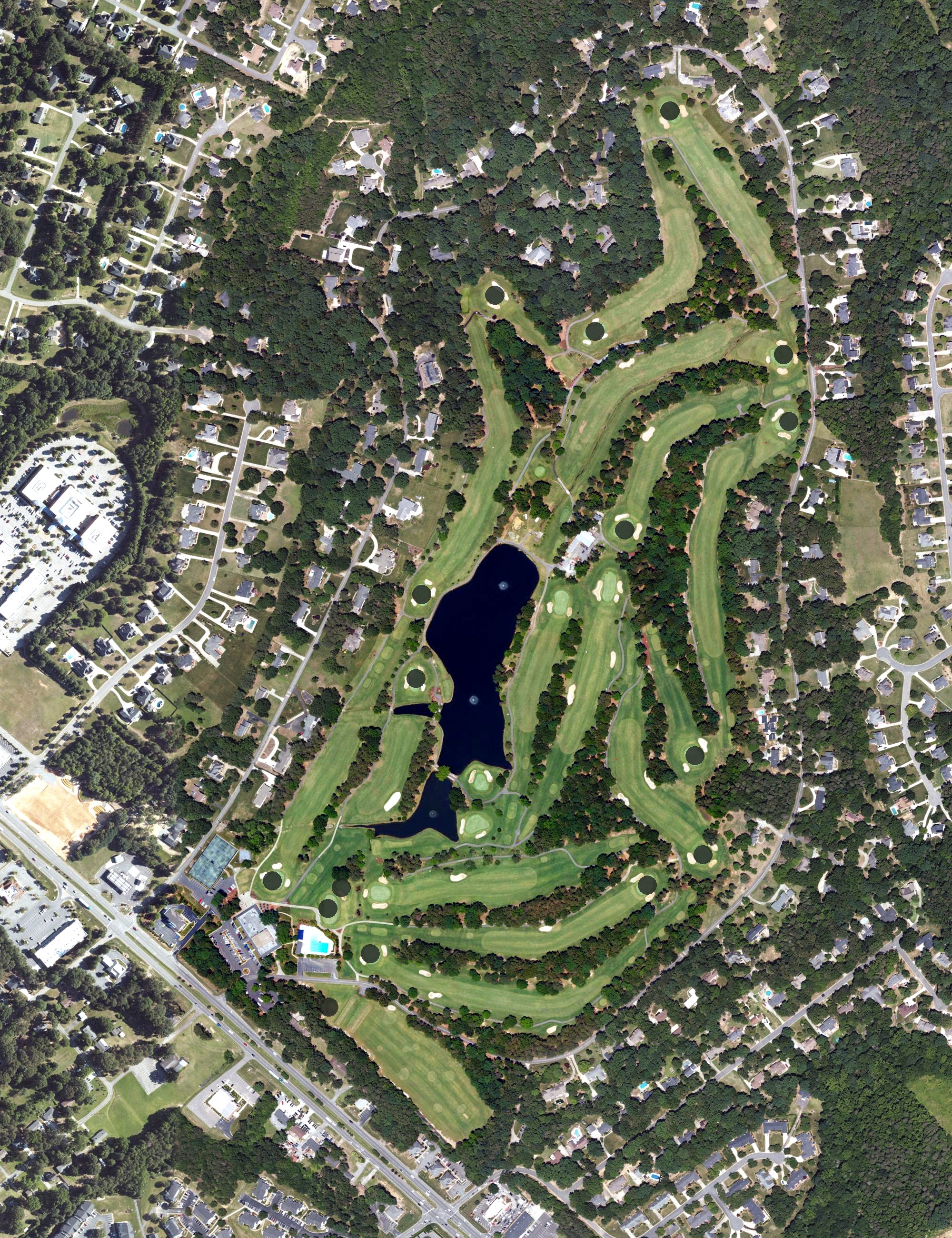 Aerial view of Rolling Hills Country Club, NC