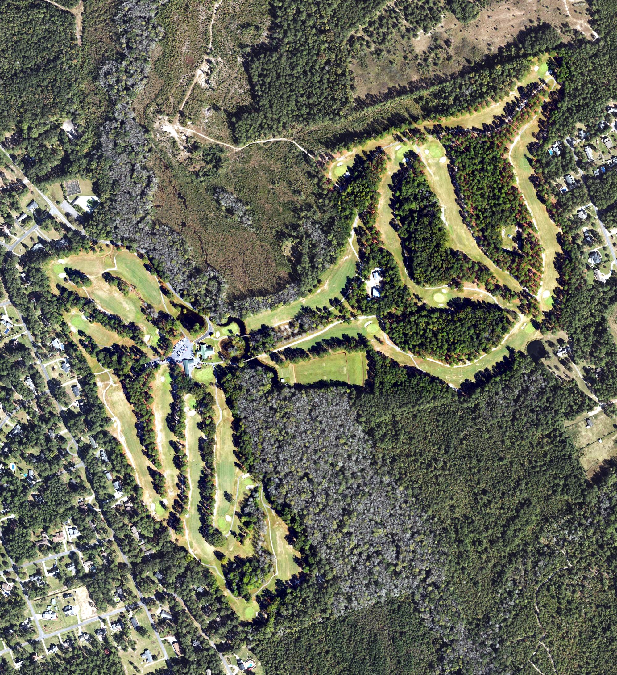 Aerial view of Scotch Meadows Country Club, NC