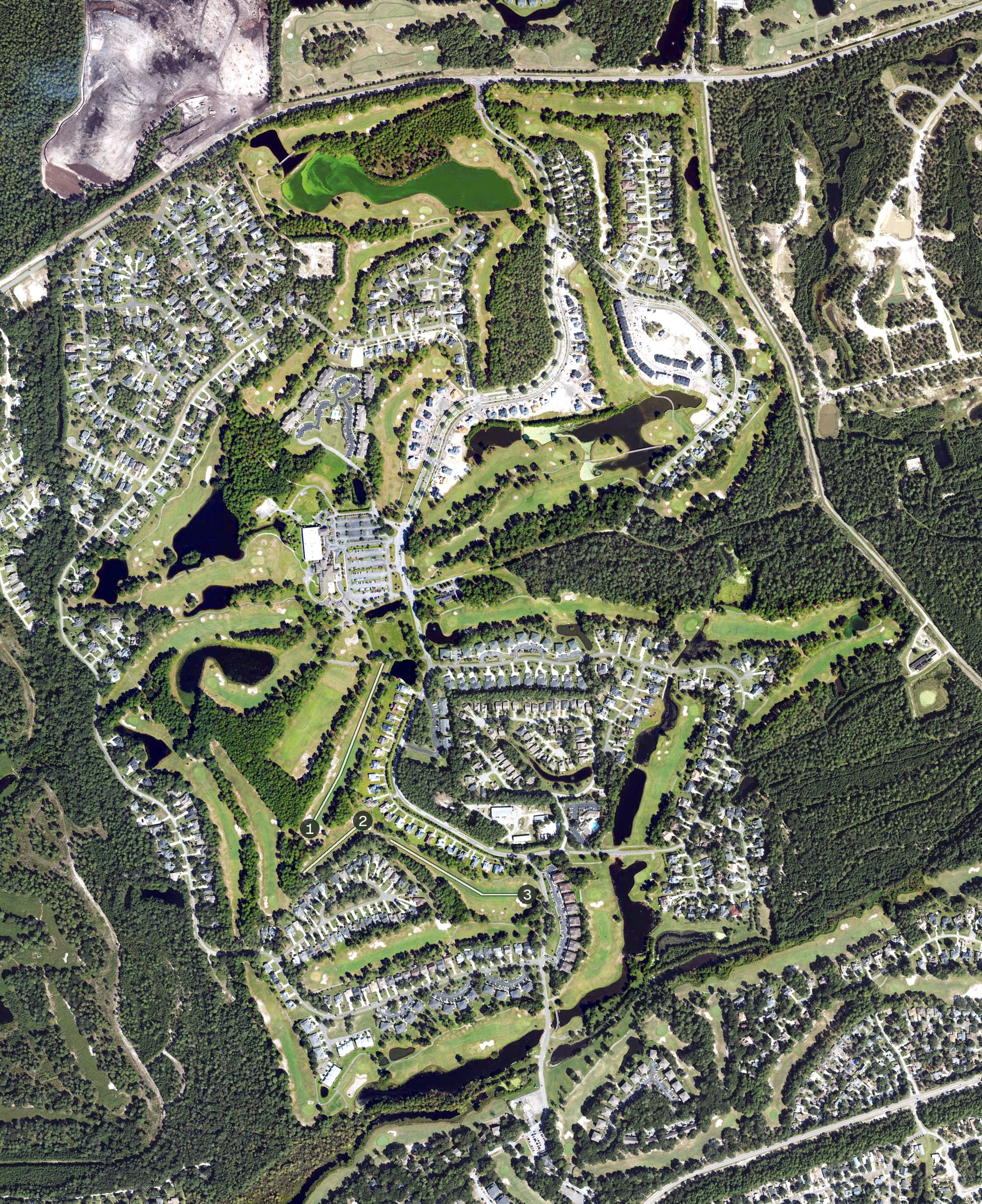 Aerial view of Sea Trail Golf Links, NC