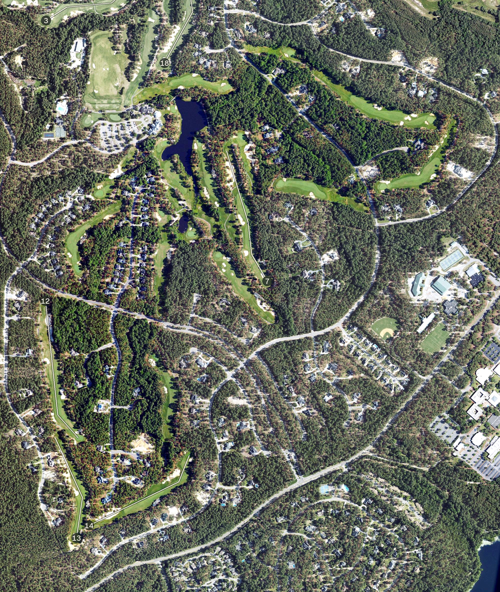 Aerial view of South Course, NC