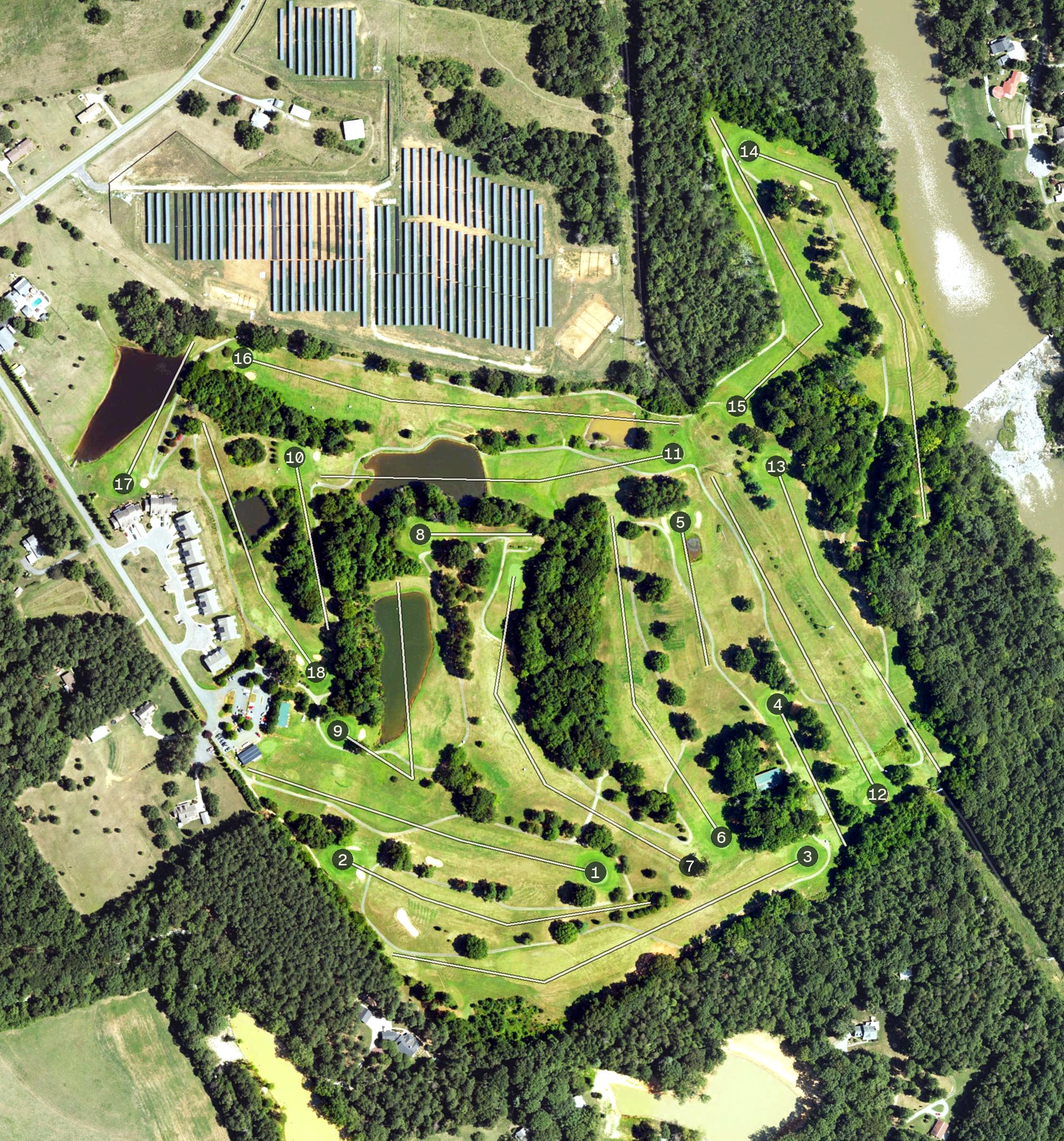 Aerial view of Southwick Golf Course, NC