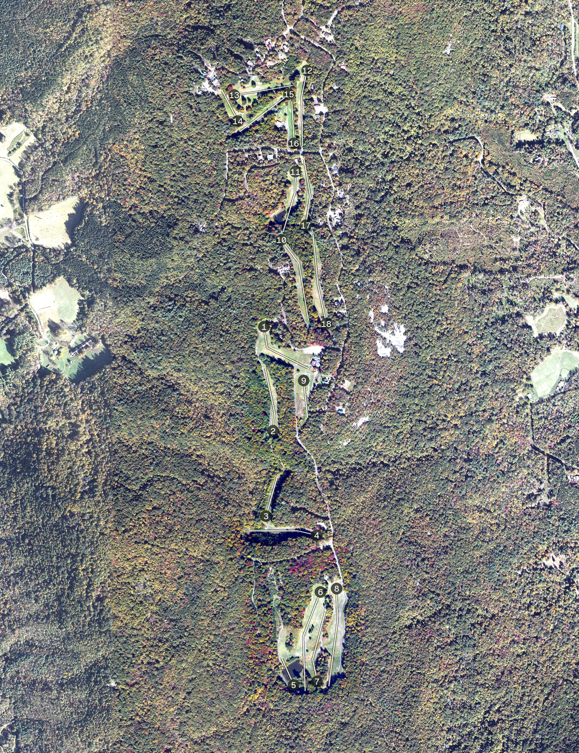 Aerial view of Stone Mountain Golf Club, NC