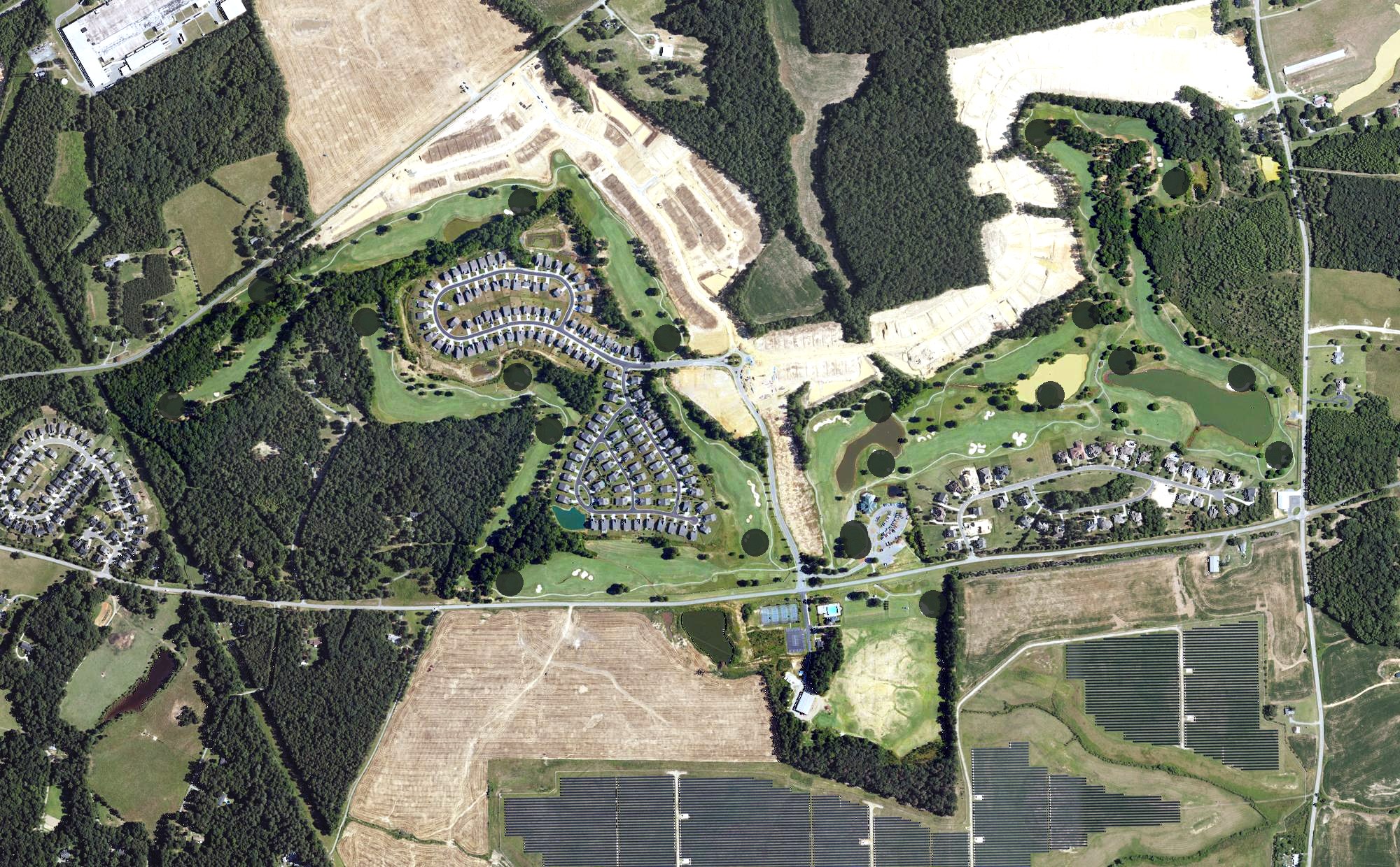 Aerial view of Stonebridge Golf Club, NC