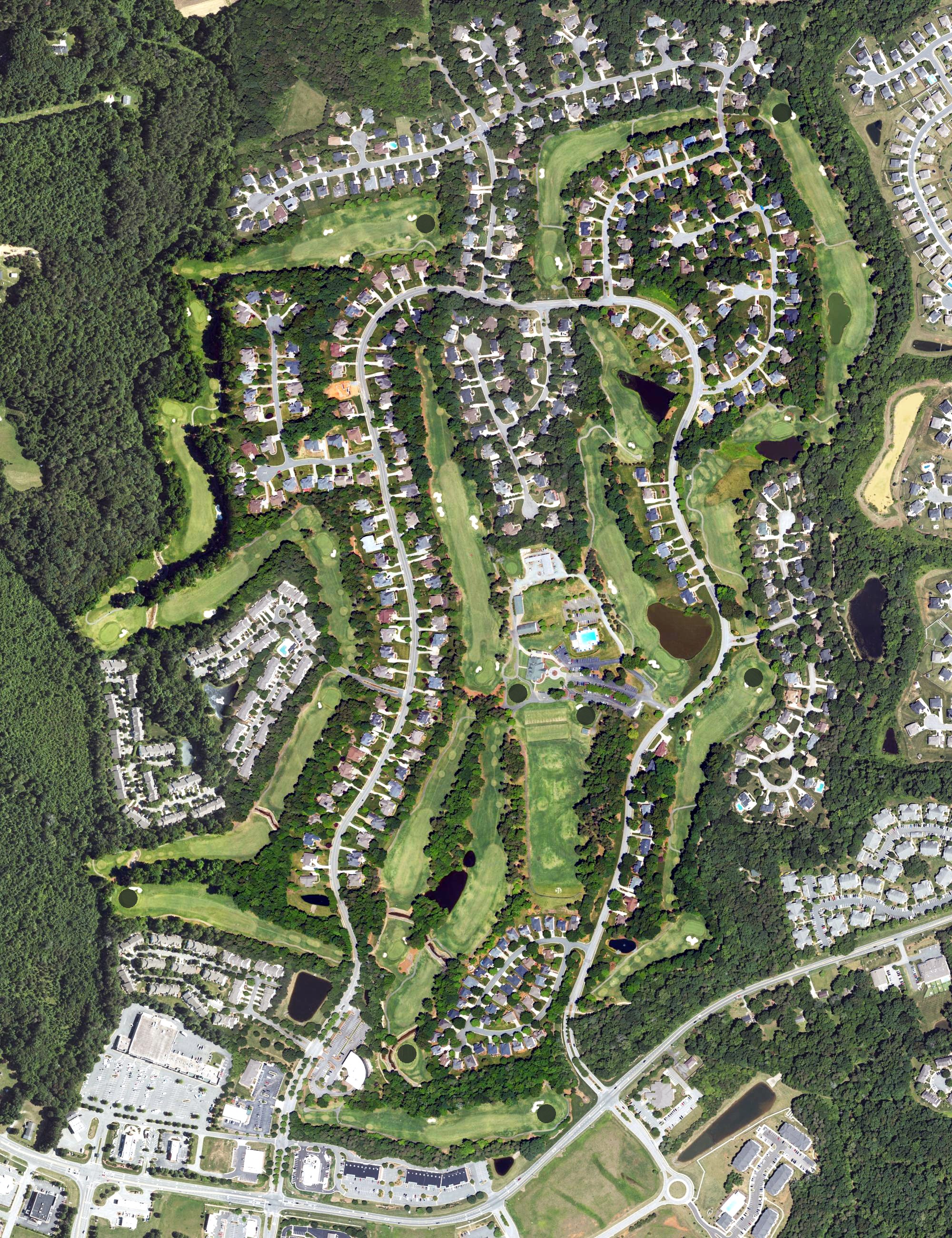 Aerial view of Stoney Creek Golf Club, NC