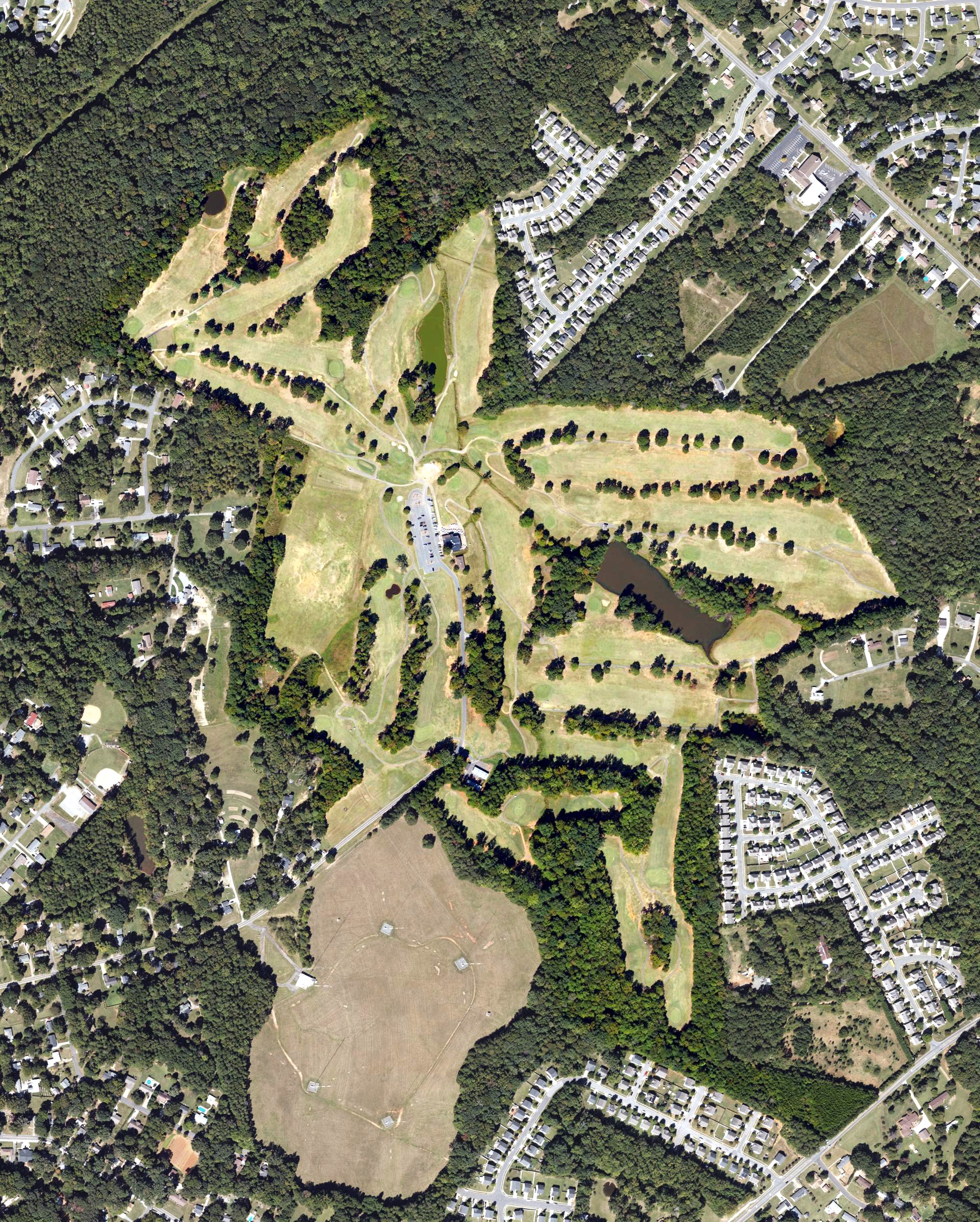 Aerial view of Sunset Hills, NC
