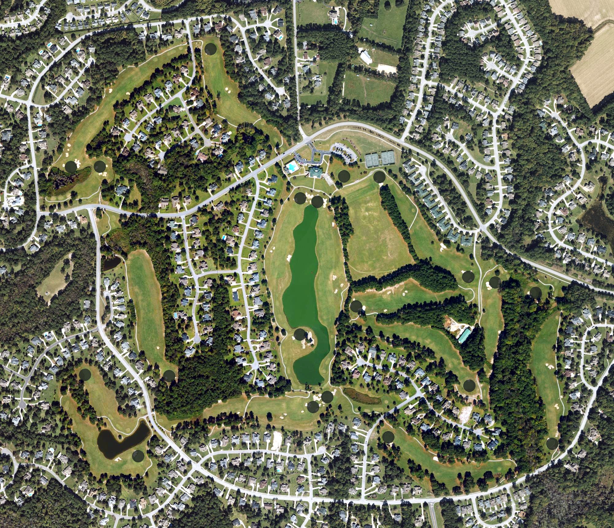 Aerial view of Taberna Country Club, NC