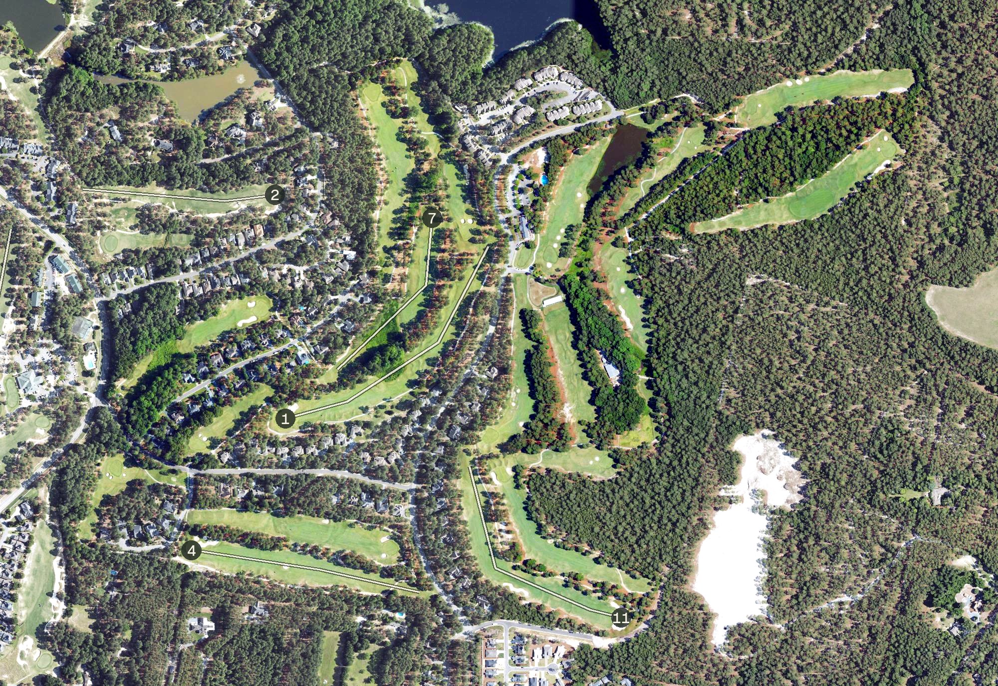 Aerial view of Talamore Golf Club, NC