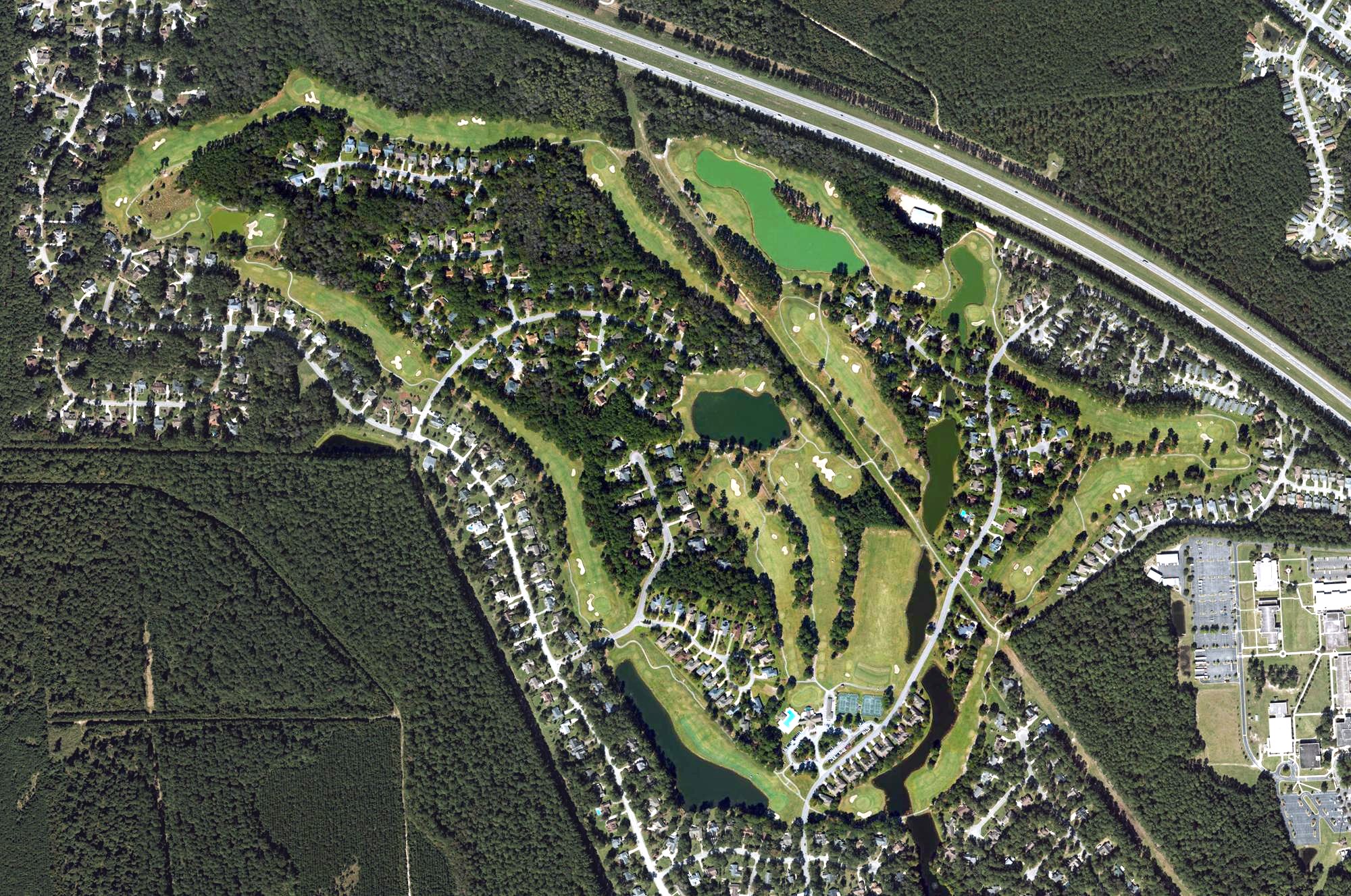 Aerial view of The Emerald Golf Club, NC