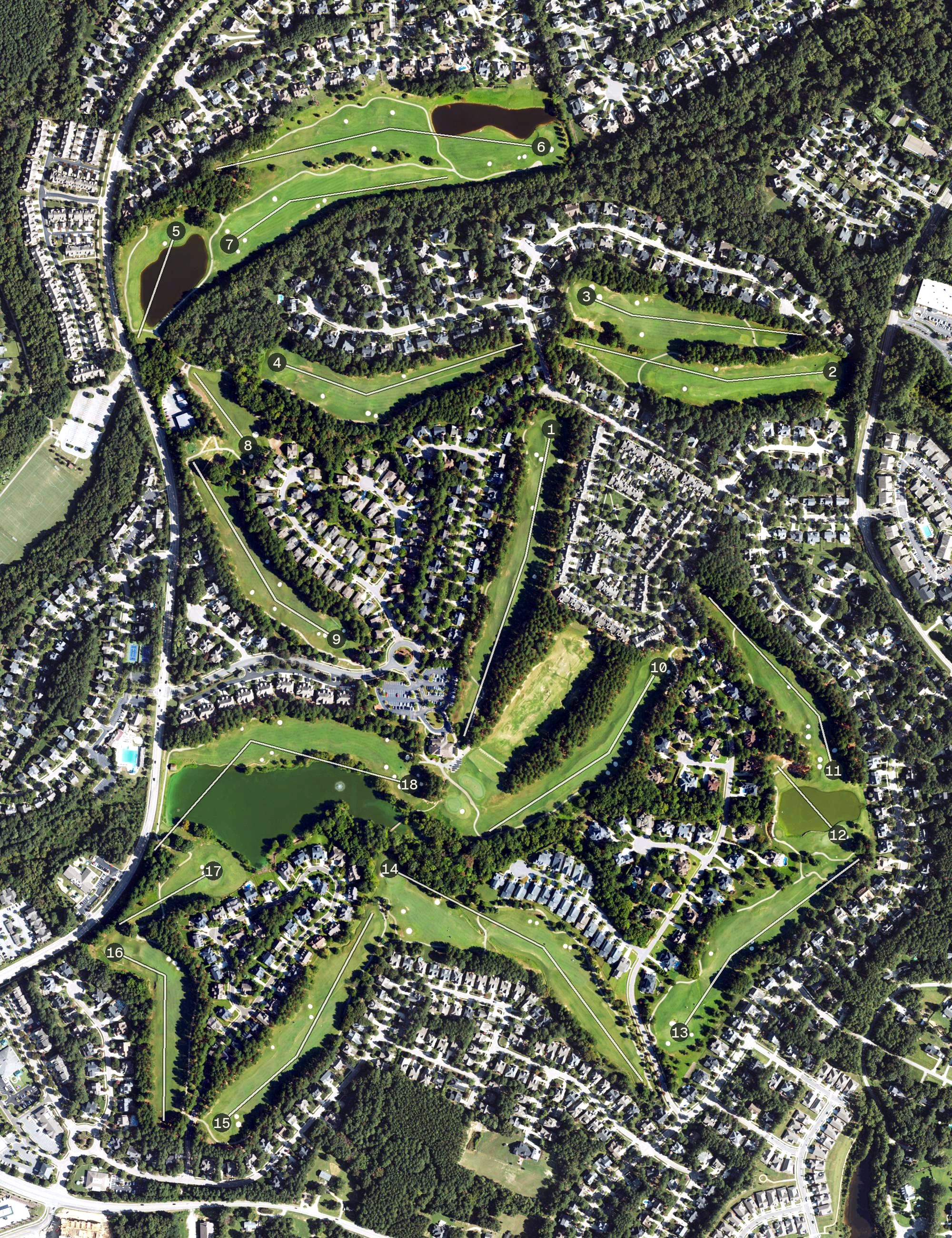 Aerial view of The Heritage Club, NC