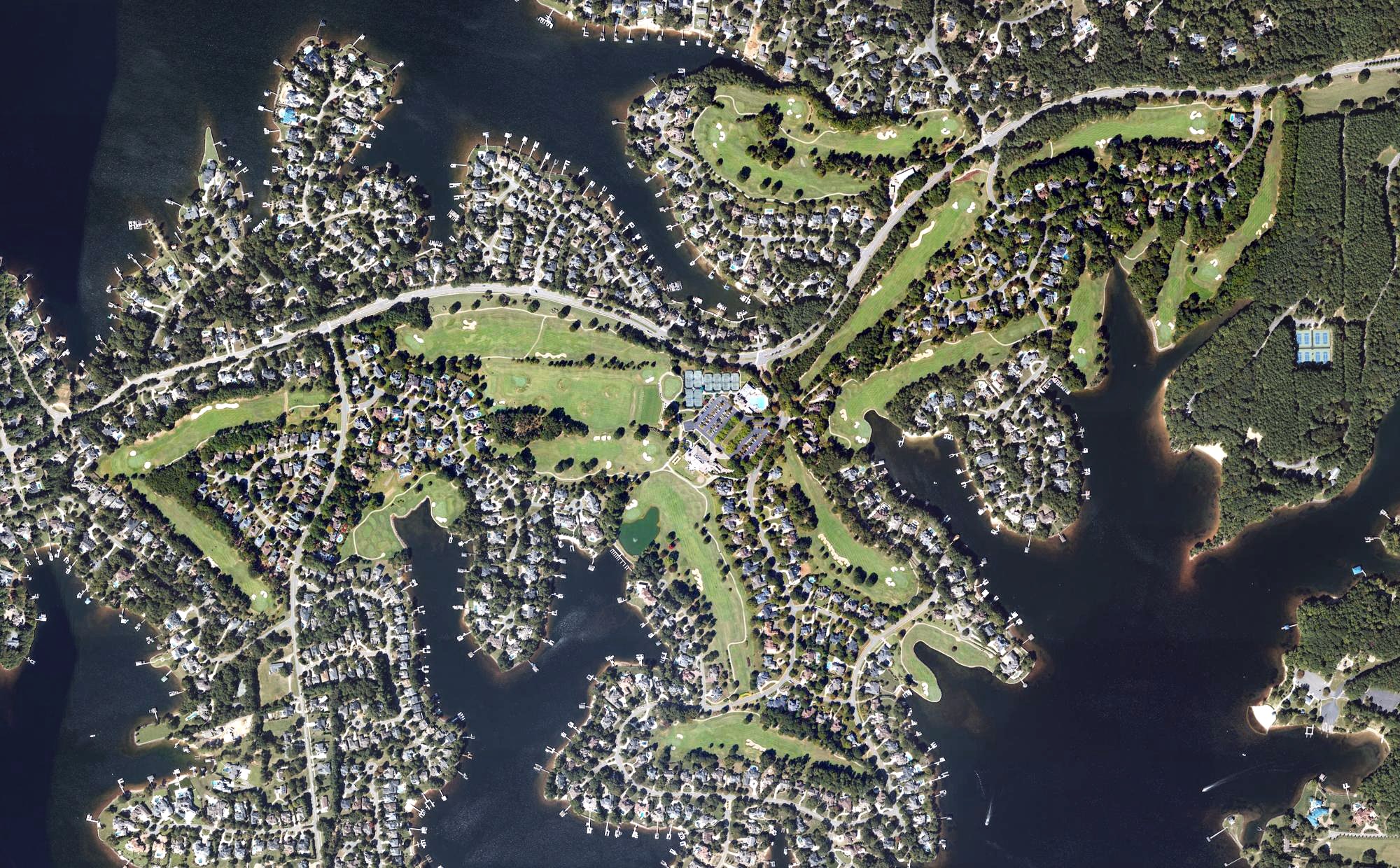 Aerial view of The Peninsula Club, NC