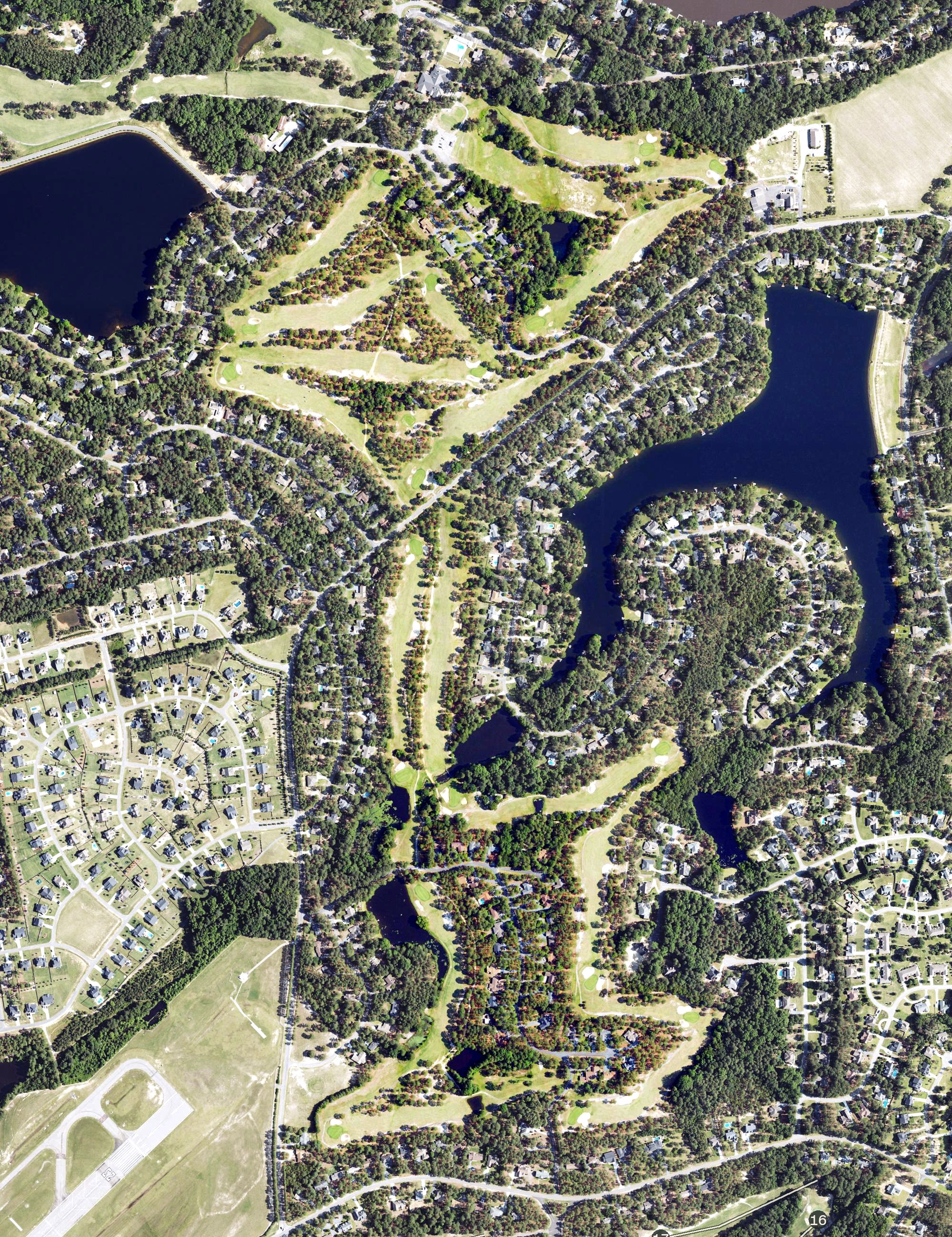 Aerial view of The Pines Course, NC