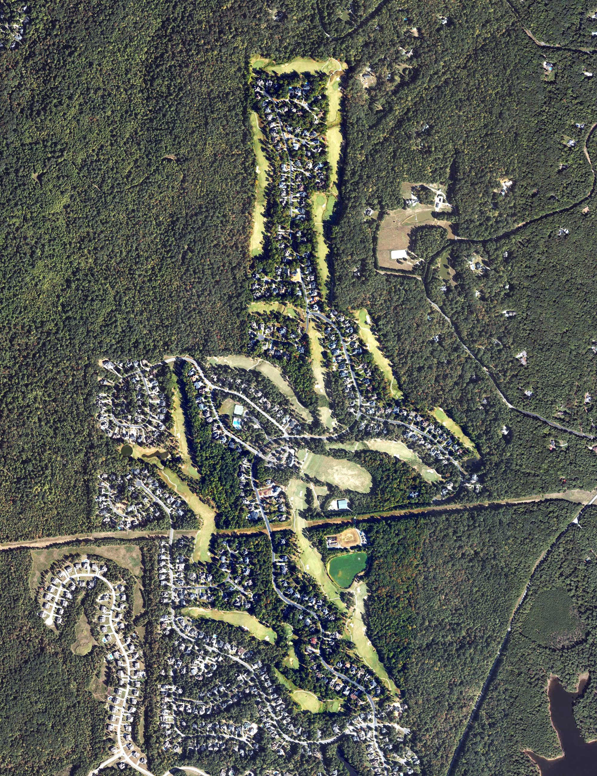Aerial view of The Preserve at Jordan Lake Golf Club, NC