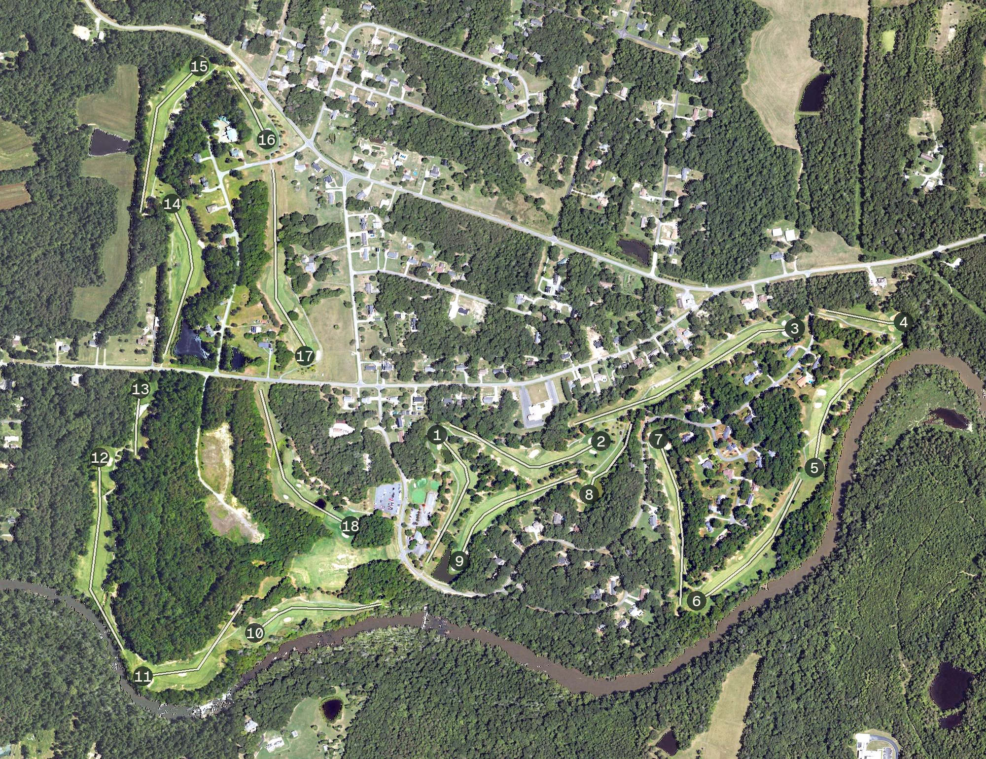 Aerial view of The Valley Golf Course, NC