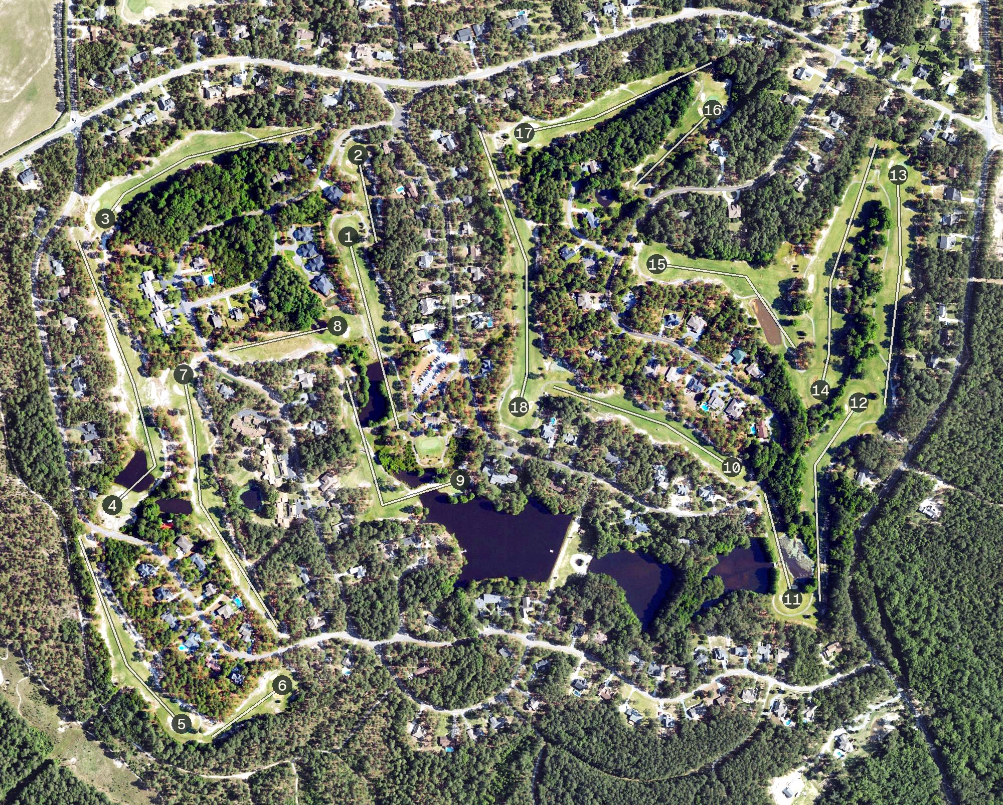 Aerial view of The Woods Golf Club, NC