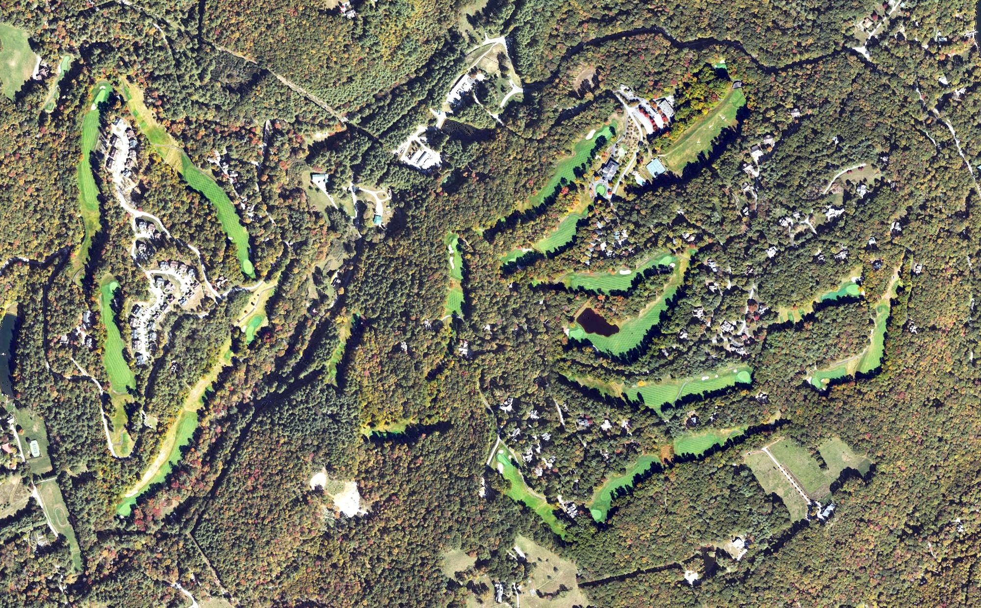 Aerial view of Trillium Links, NC