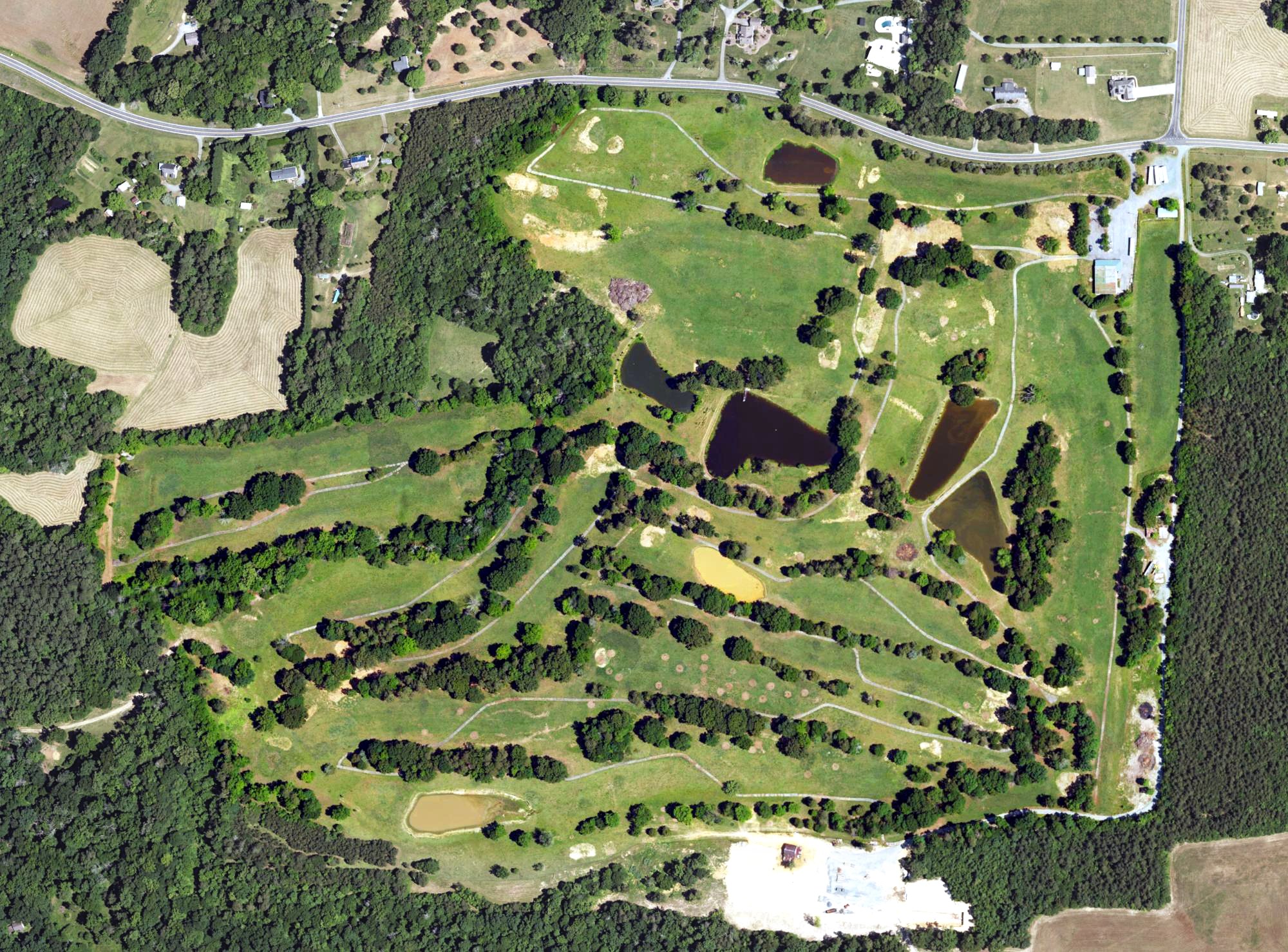 Aerial view of Walnut Woods Golf Course, NC