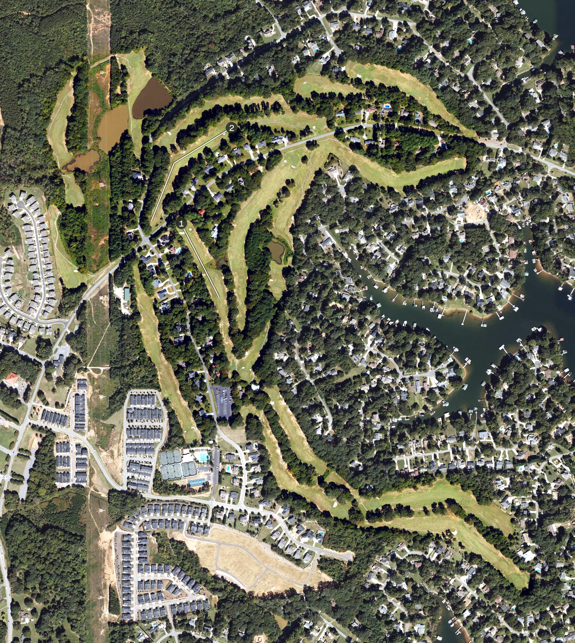 Aerial view of Westport Golf Club, NC