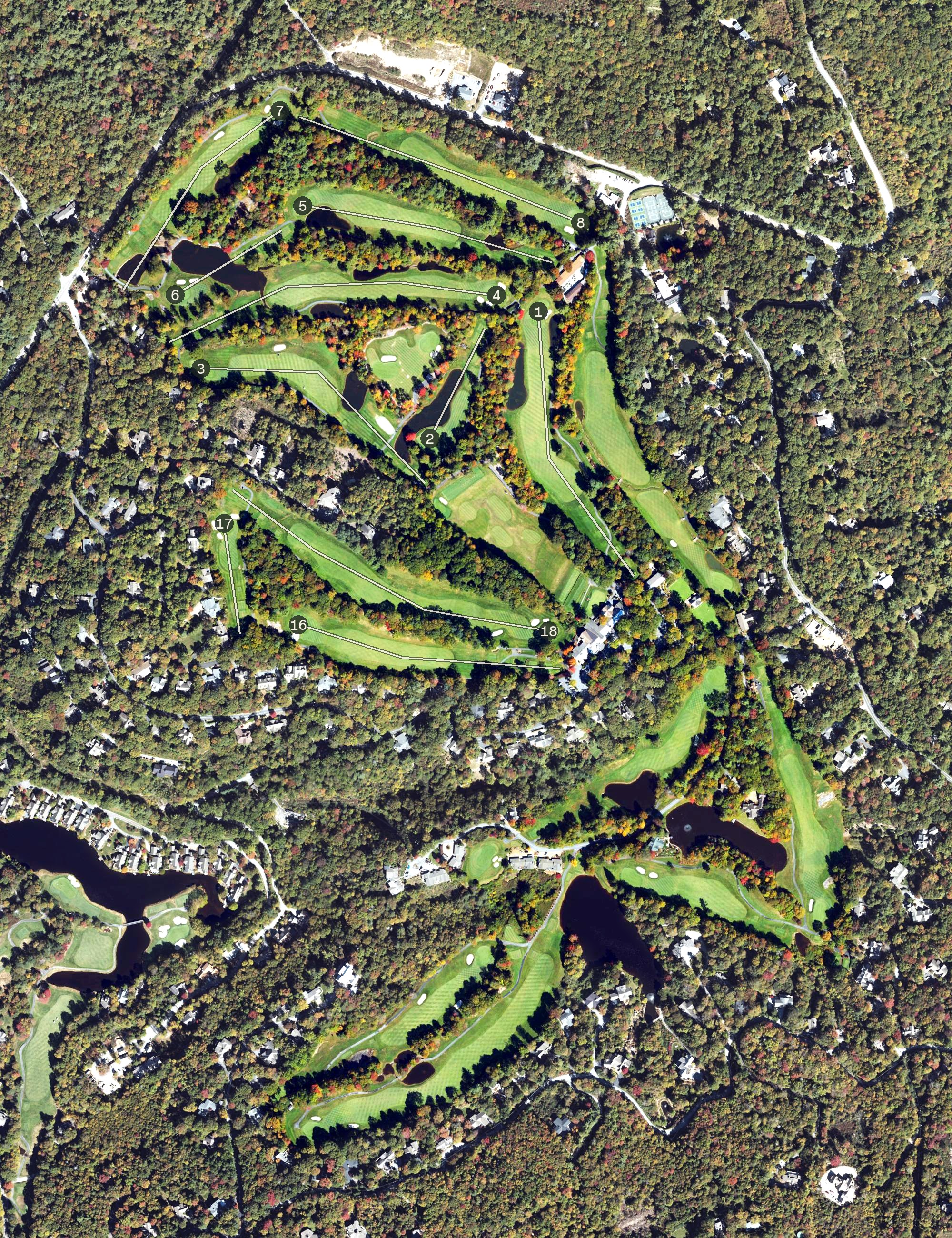 Aerial view of Wildcat Cliffs Country Club, NC