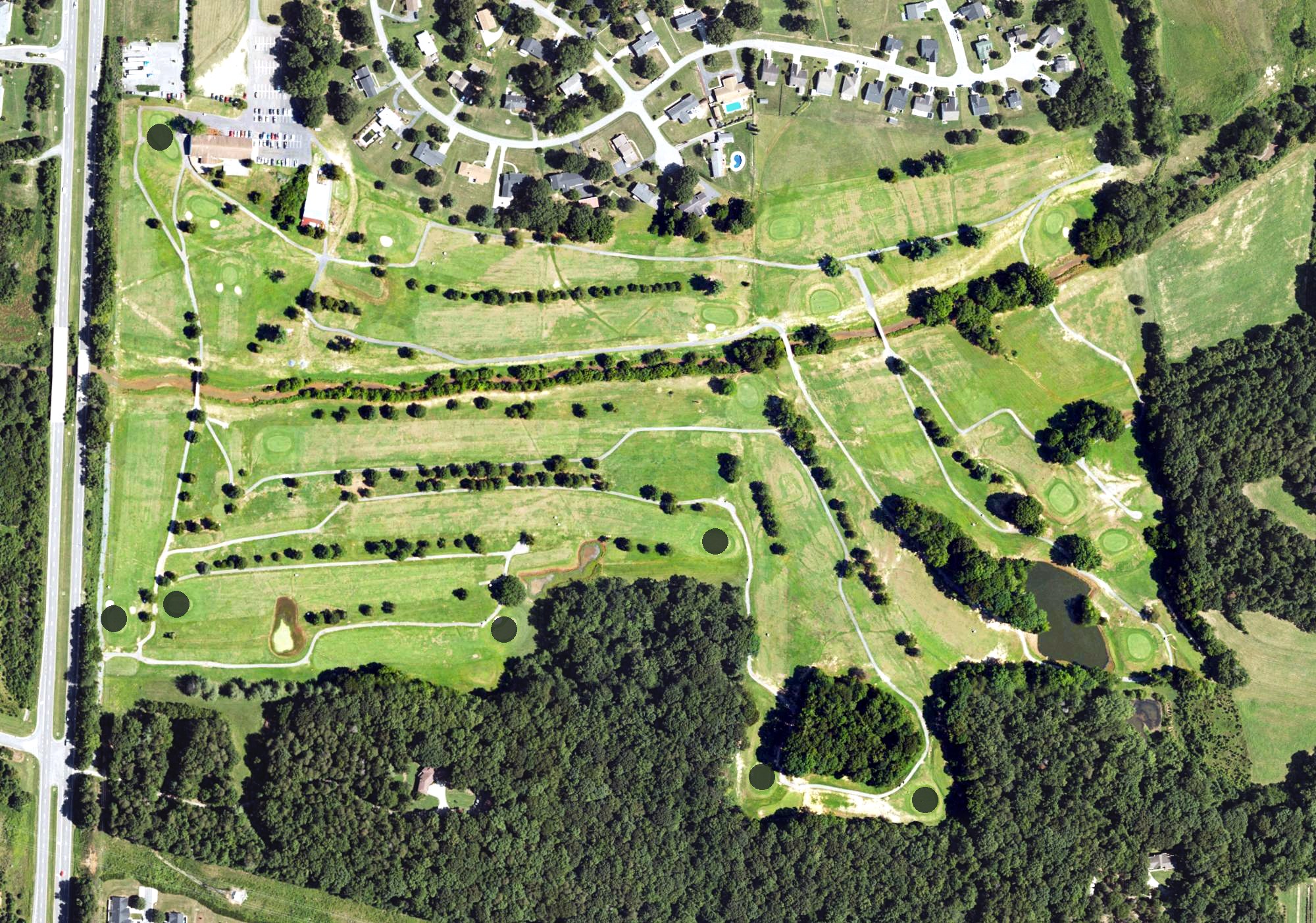 Aerial view of Wilshire Golf Club, NC