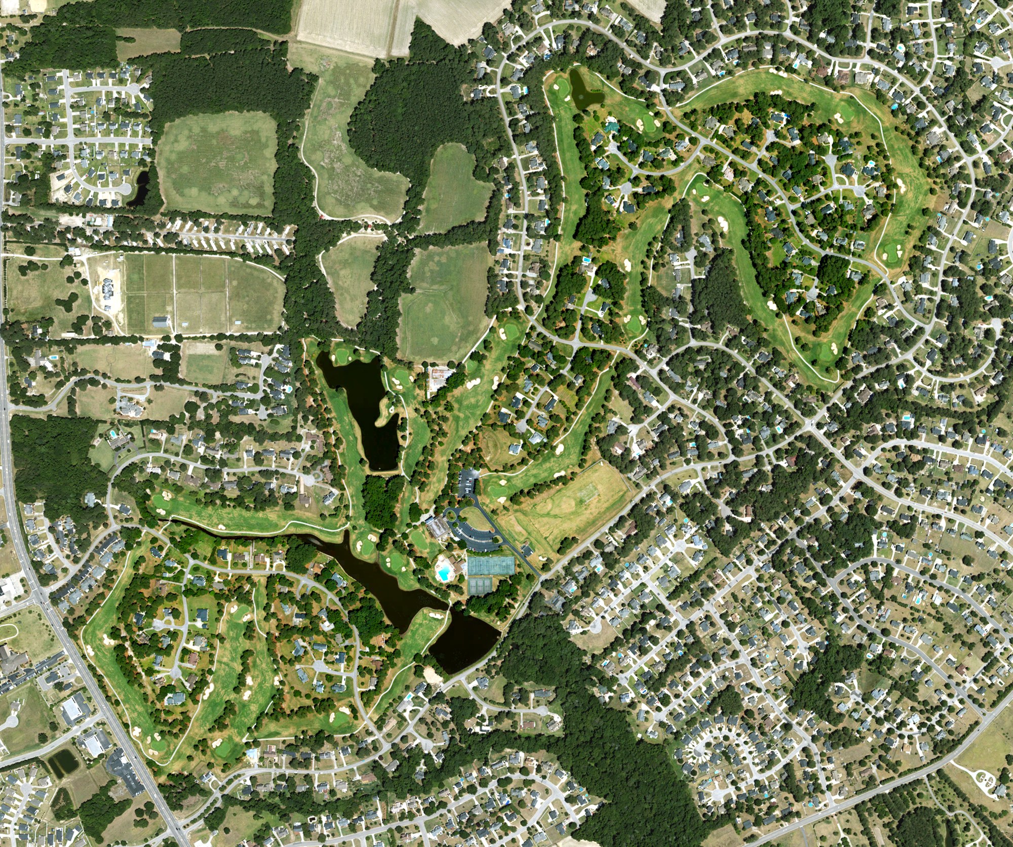 Aerial view of Wilson Country Club, NC