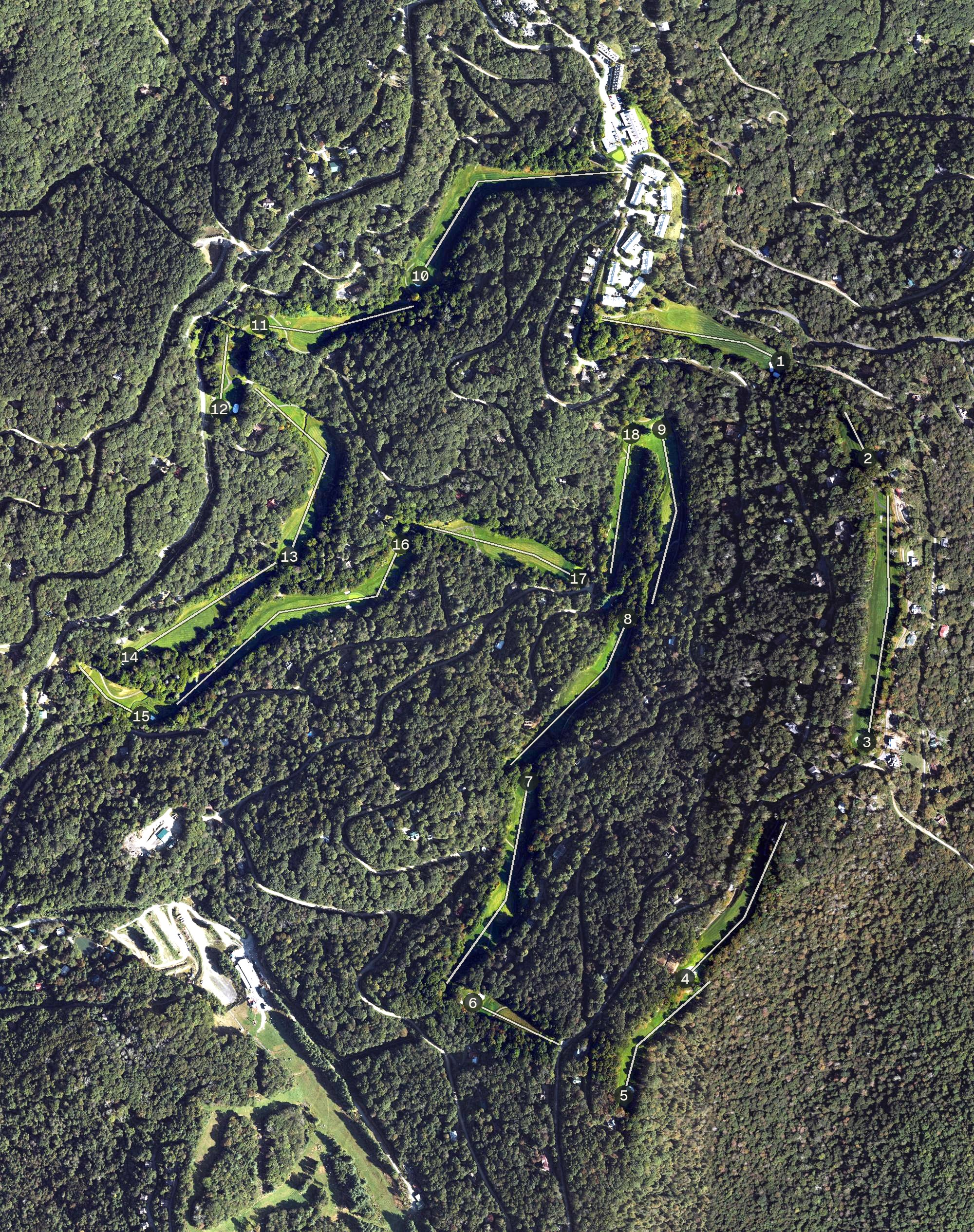 Aerial view of Wolf Laurel Country Club, NC