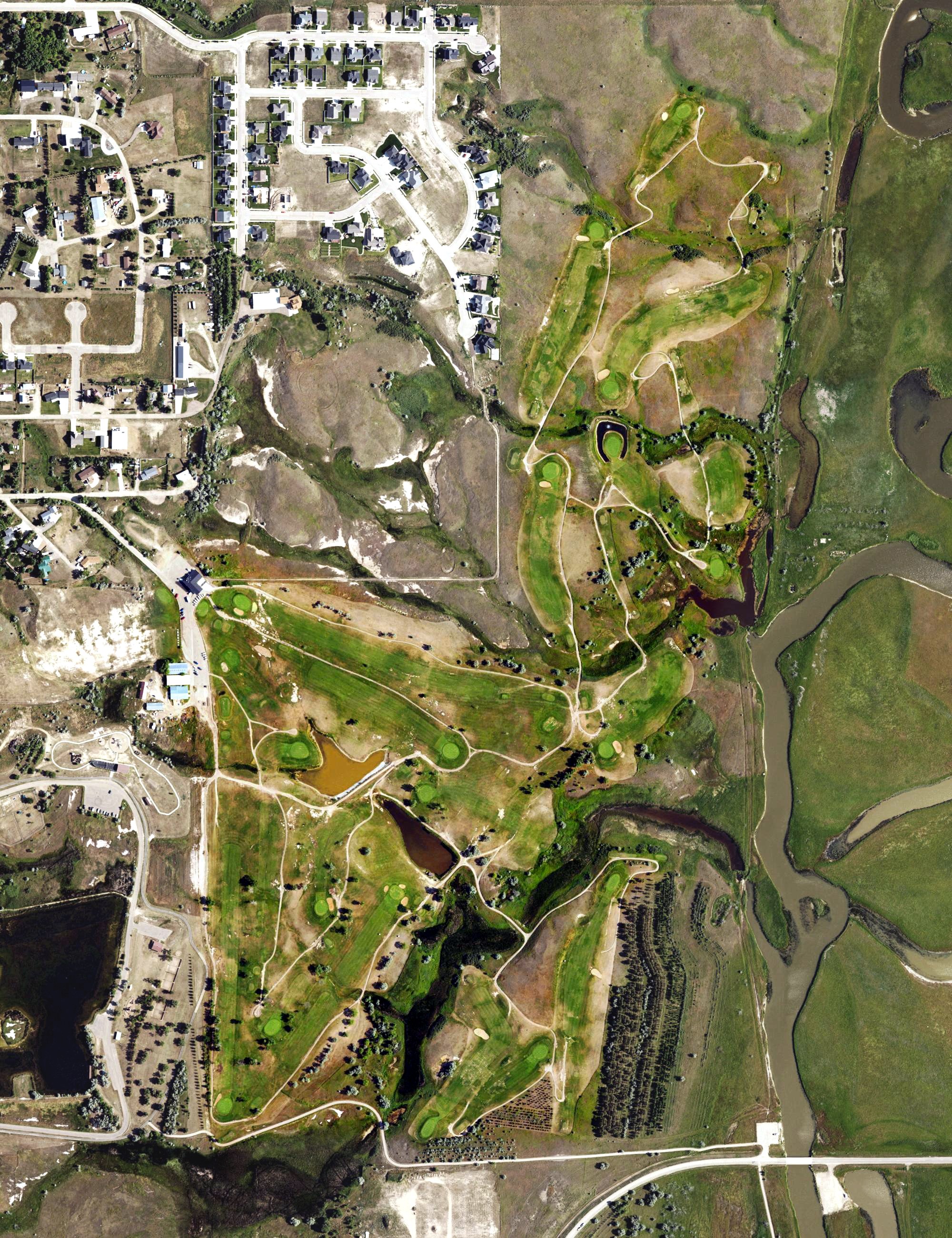 Aerial view of Eagle Ridge Golf Club, ND