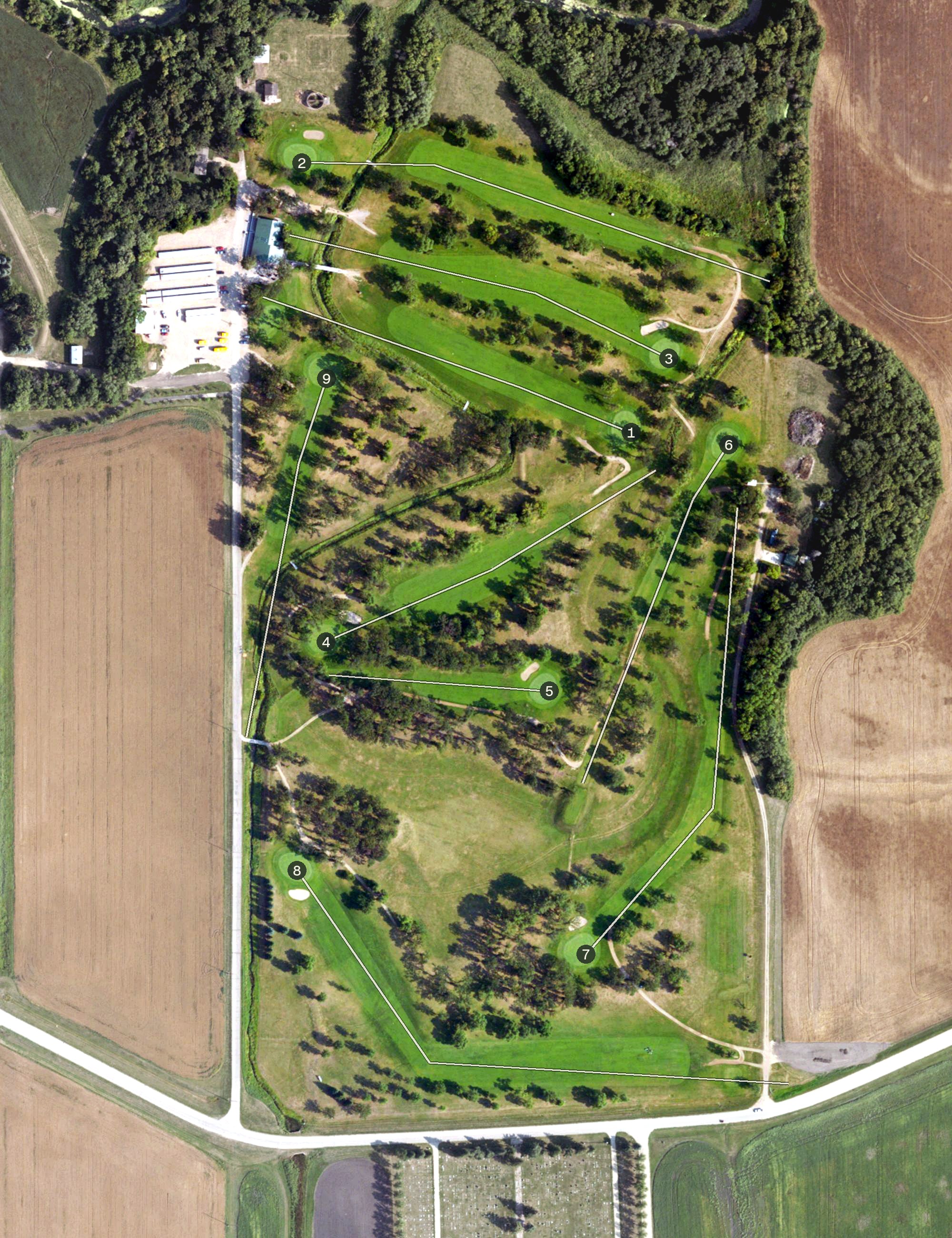 Aerial view of Fair Oaks, ND