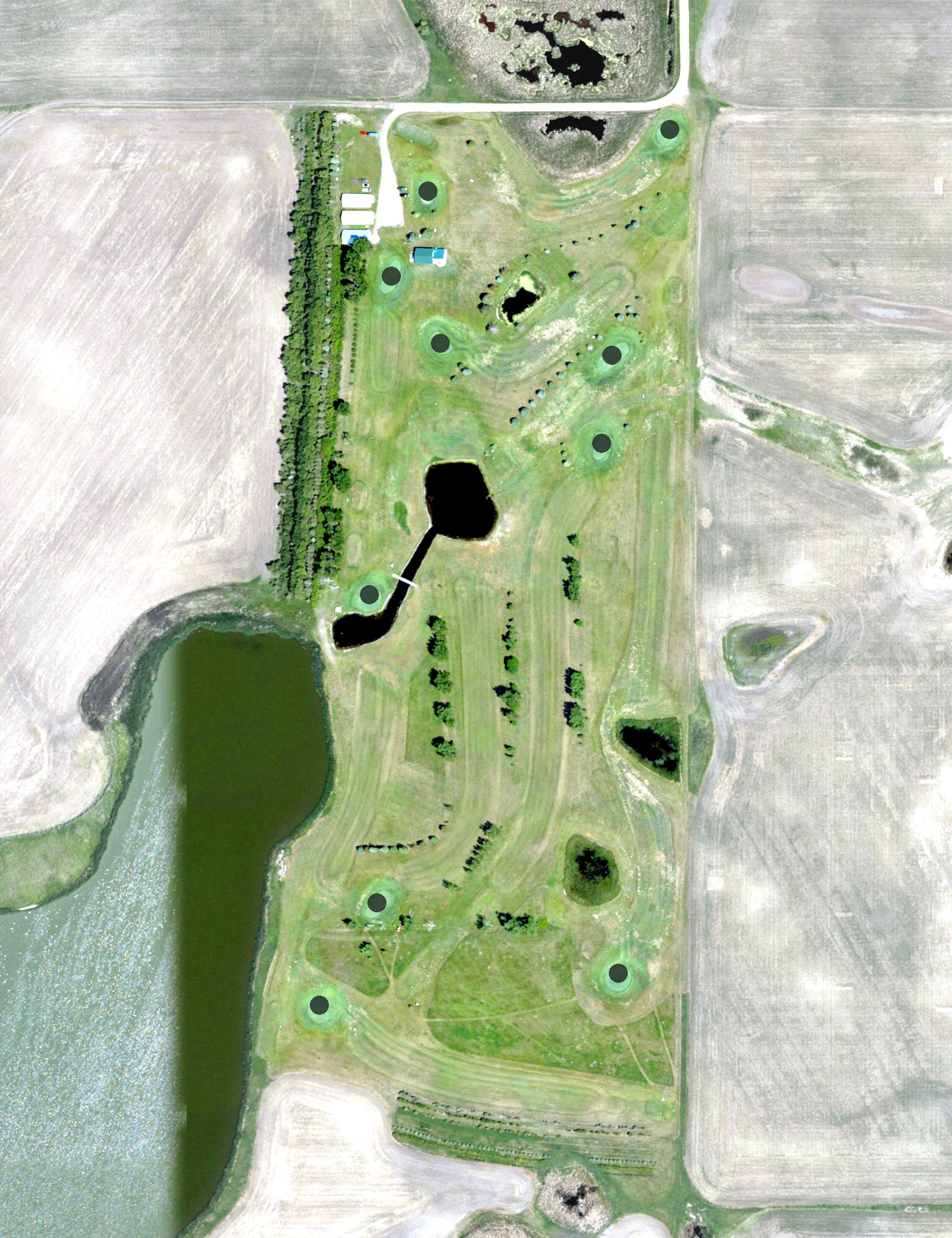 Aerial view of Kulm Country Club, ND