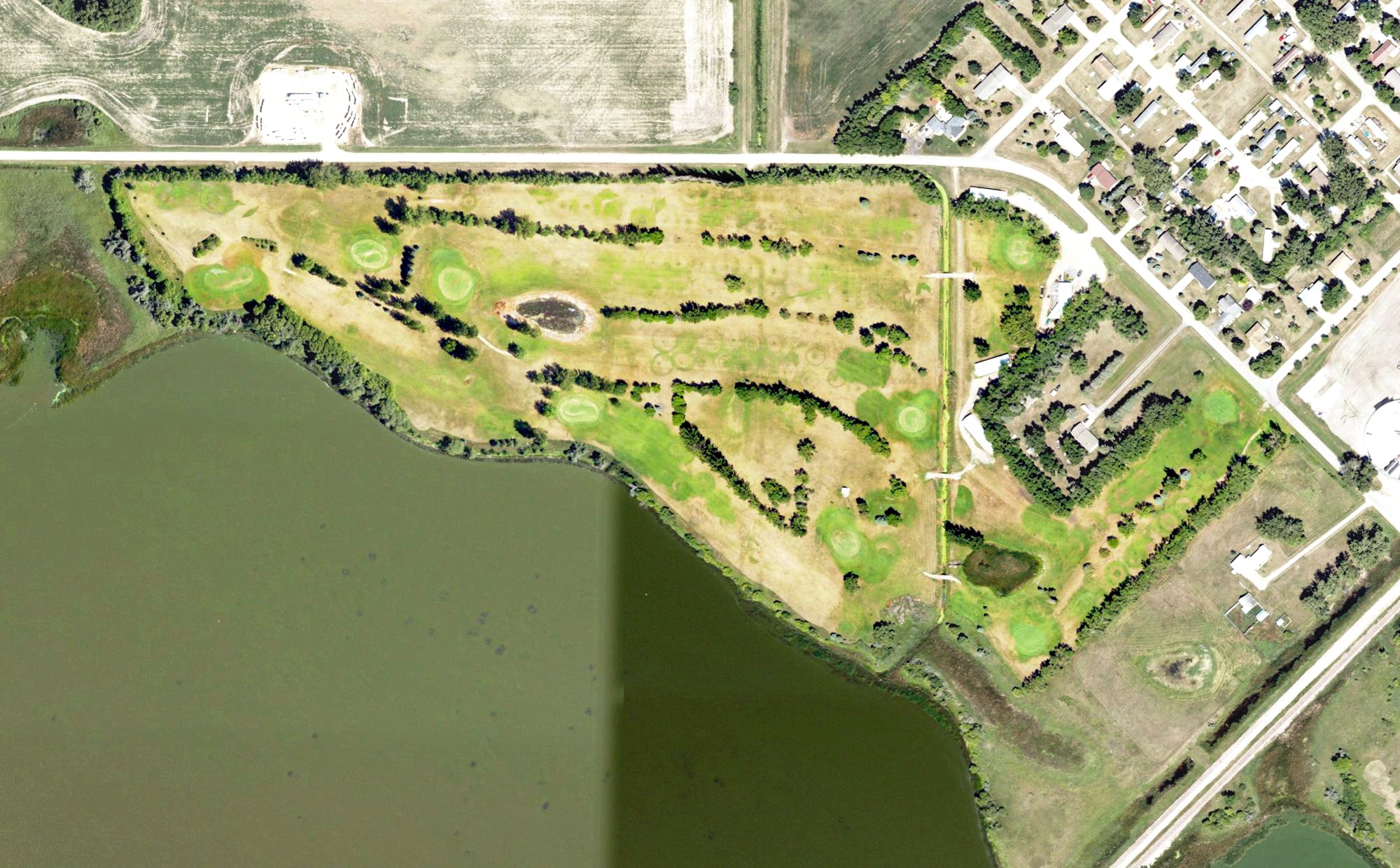 Aerial view of Lakeview Golf Course, ND