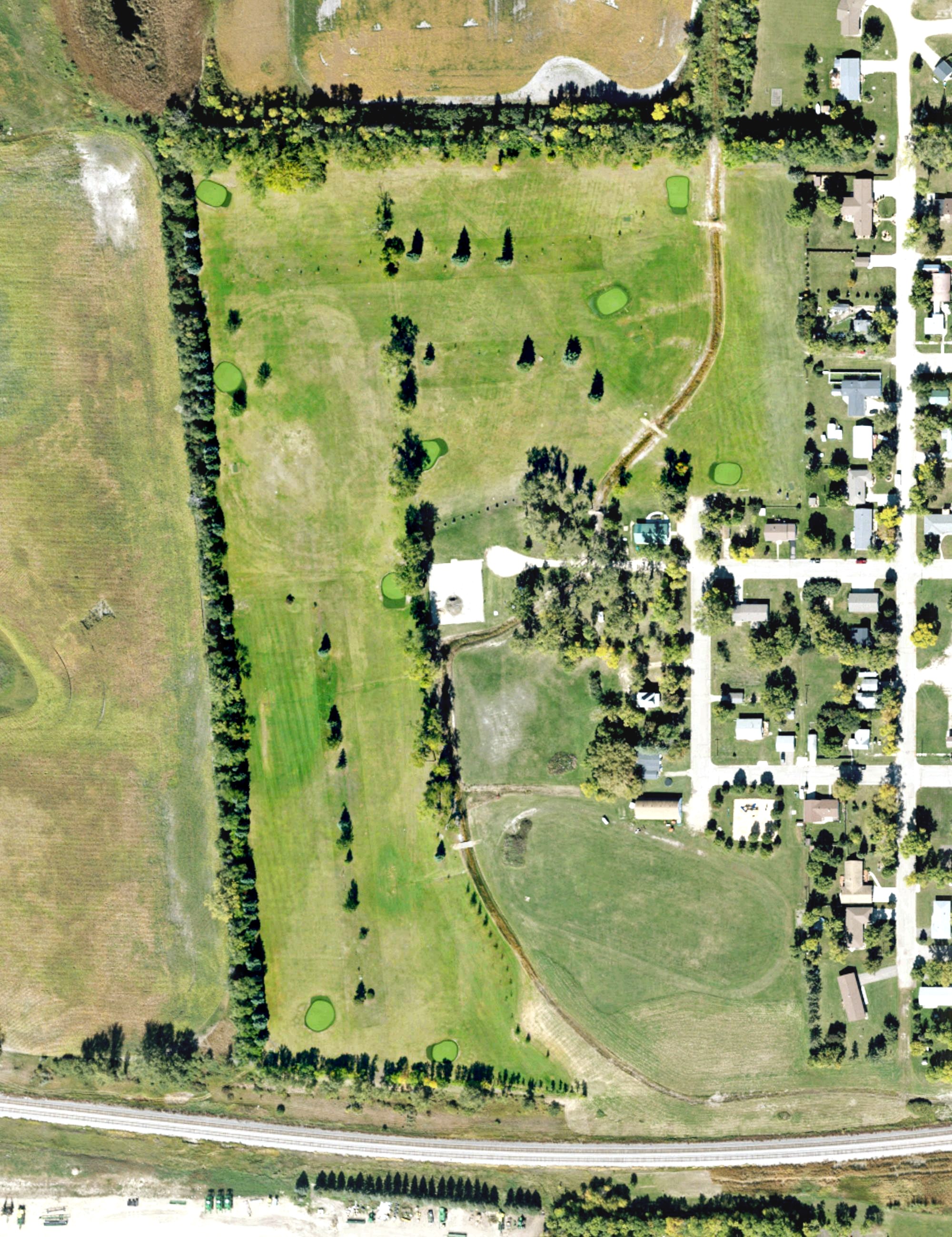 Aerial view of Michigan Public Golf Course, ND