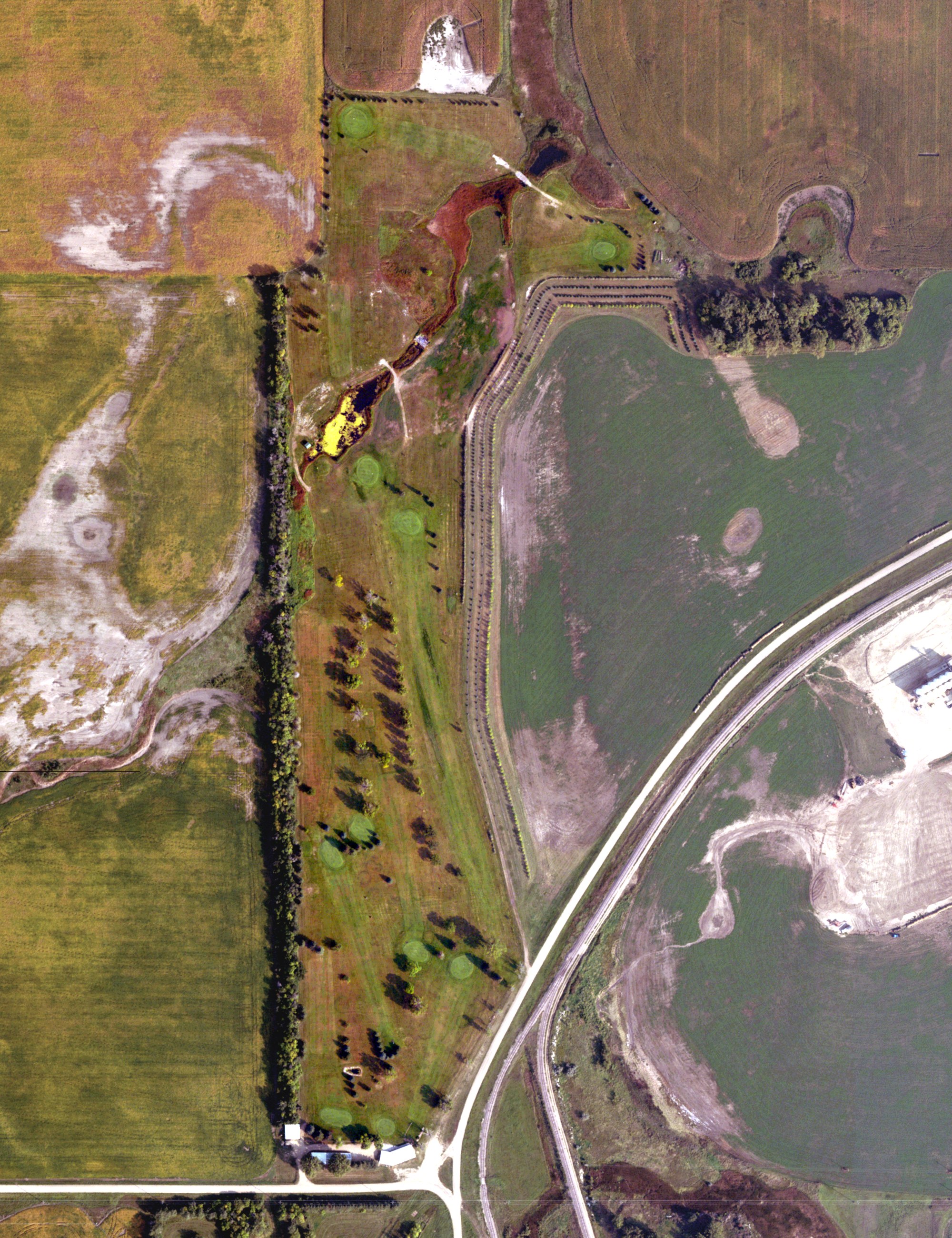 Aerial view of Splickan Golf Course, ND
