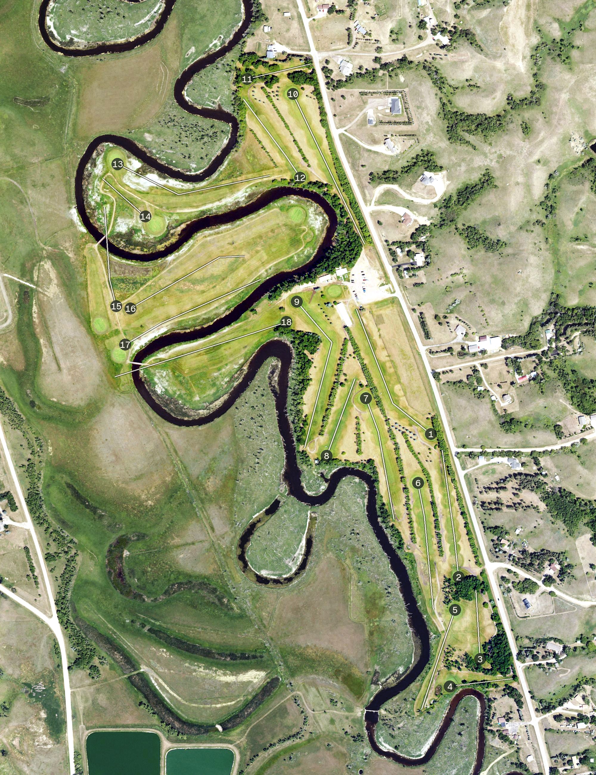 Aerial view of Wildwood Country Club, ND