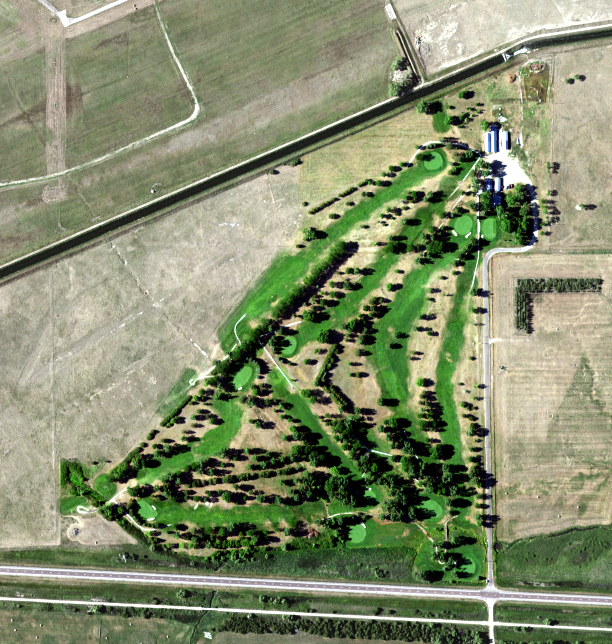 Aerial view of Ainsworth Municipal Golf Course, NE