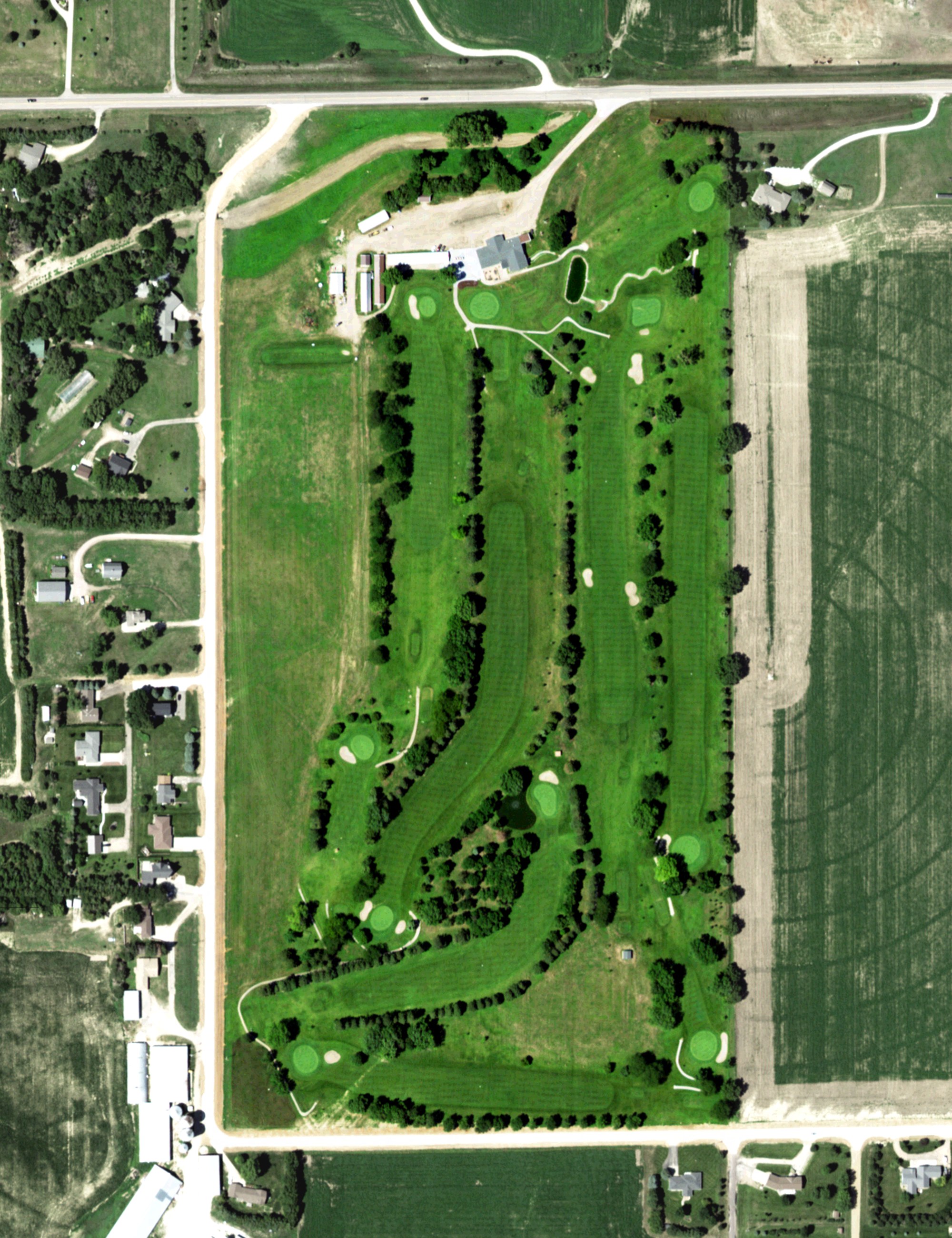Aerial view of Albion Country Club, NE
