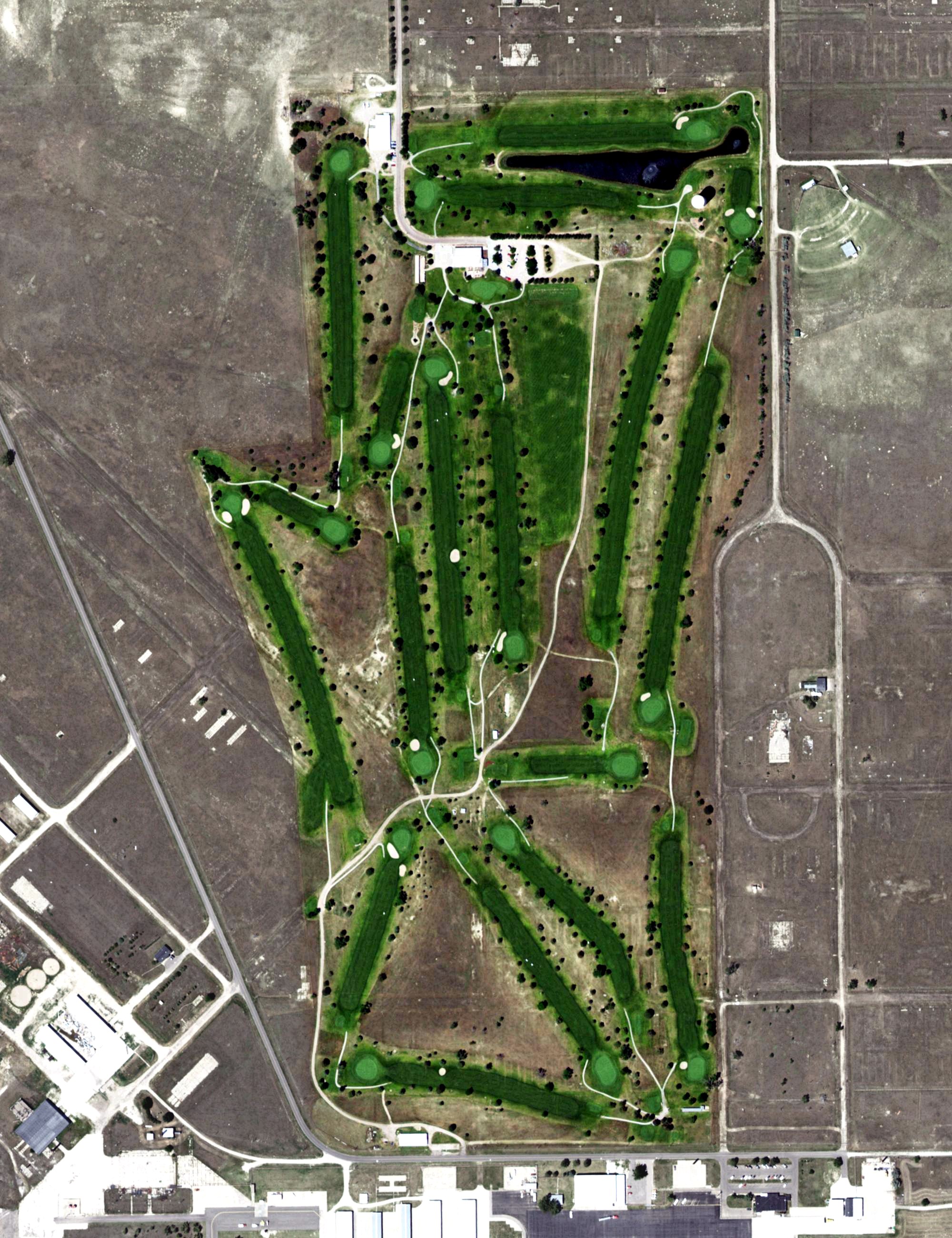 Aerial view of Alliance Municipal Golf Course, NE