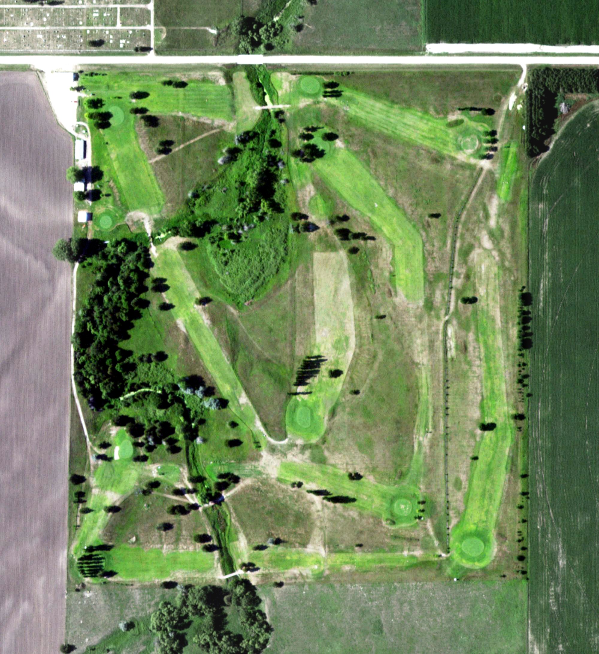 Aerial view of Arnold Golf Course, NE