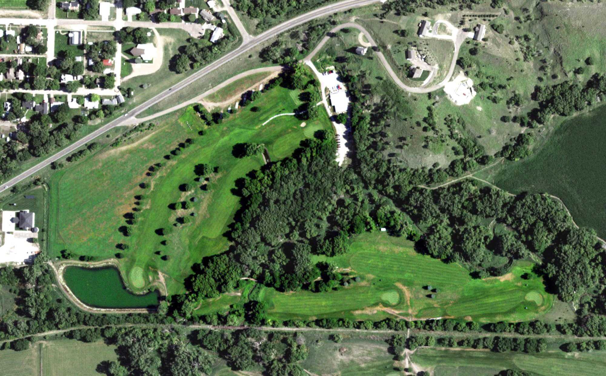 Aerial view of Arrowhead Meadows Golf Course, NE
