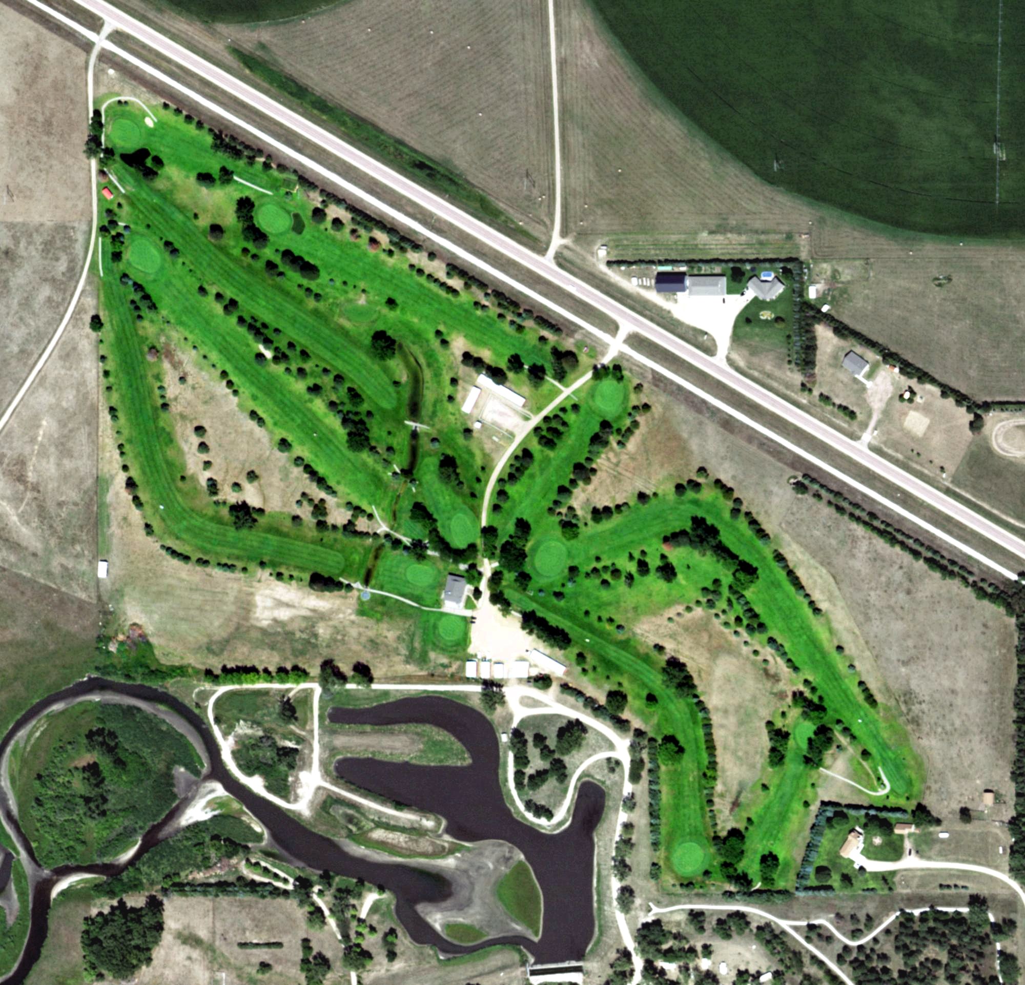 Aerial view of Atkinson-Stuart Country Club, NE