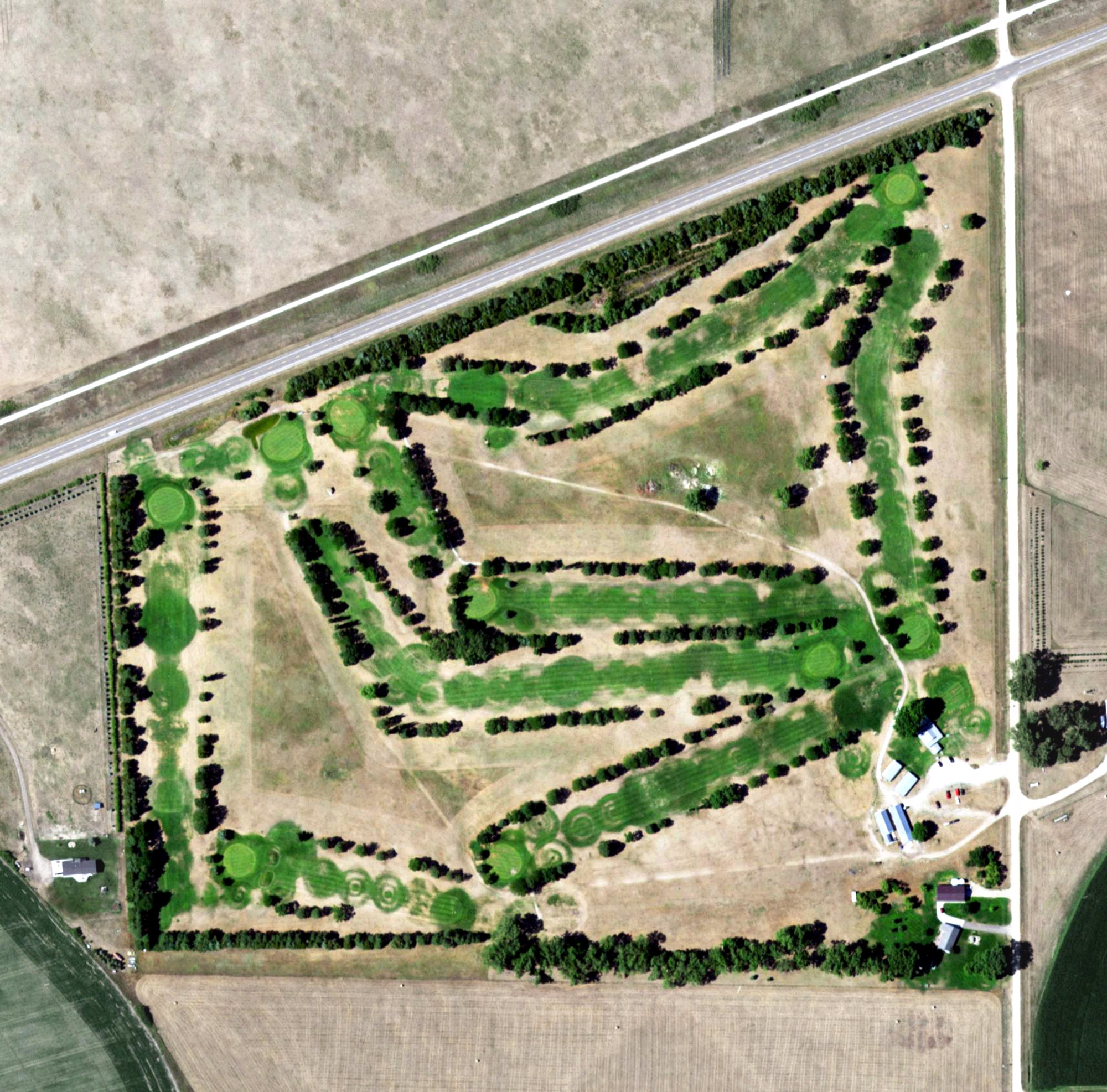 Aerial view of Bassett Country Club, NE