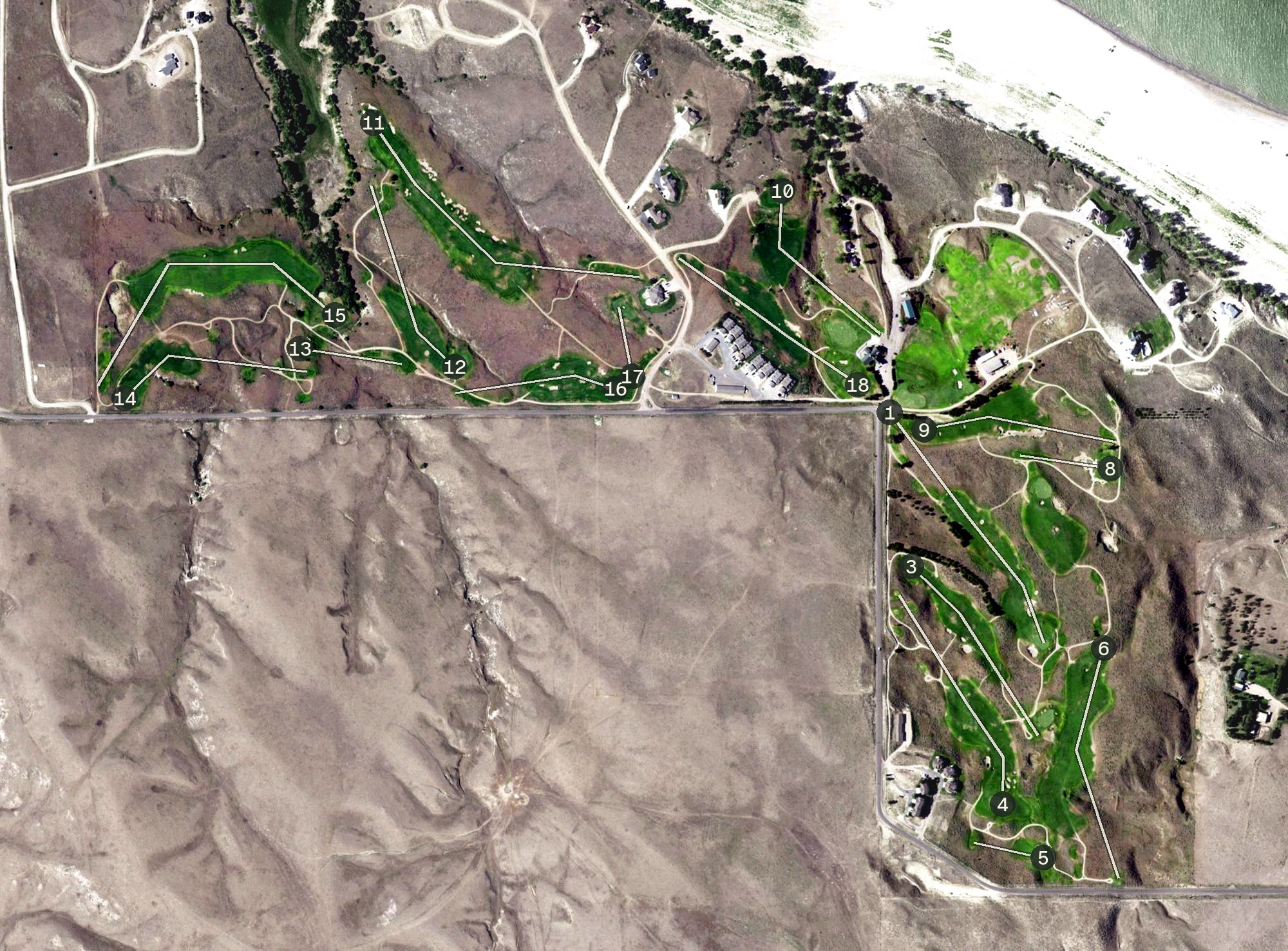 Aerial view of Bayside Golf Club, NE