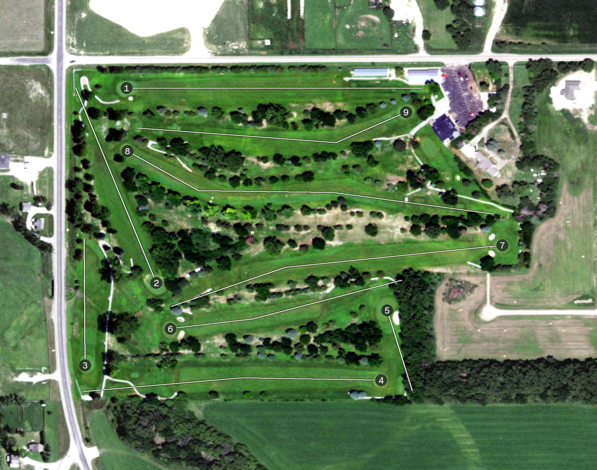 Aerial view of Broken Bow Country Club, NE