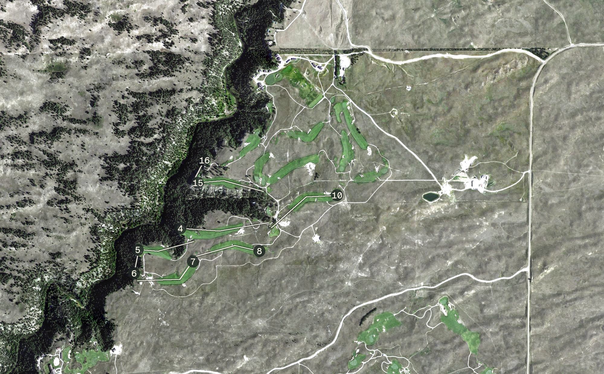 Aerial view of CapRock Ranch, NE