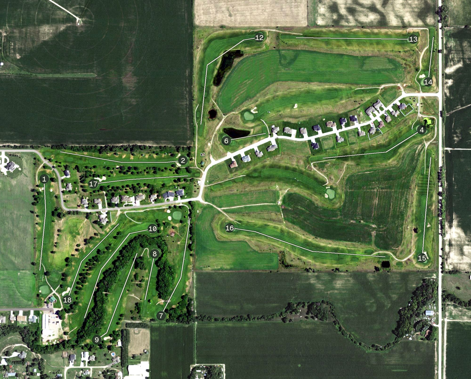 Aerial view of Centura Hills Golf Club, NE