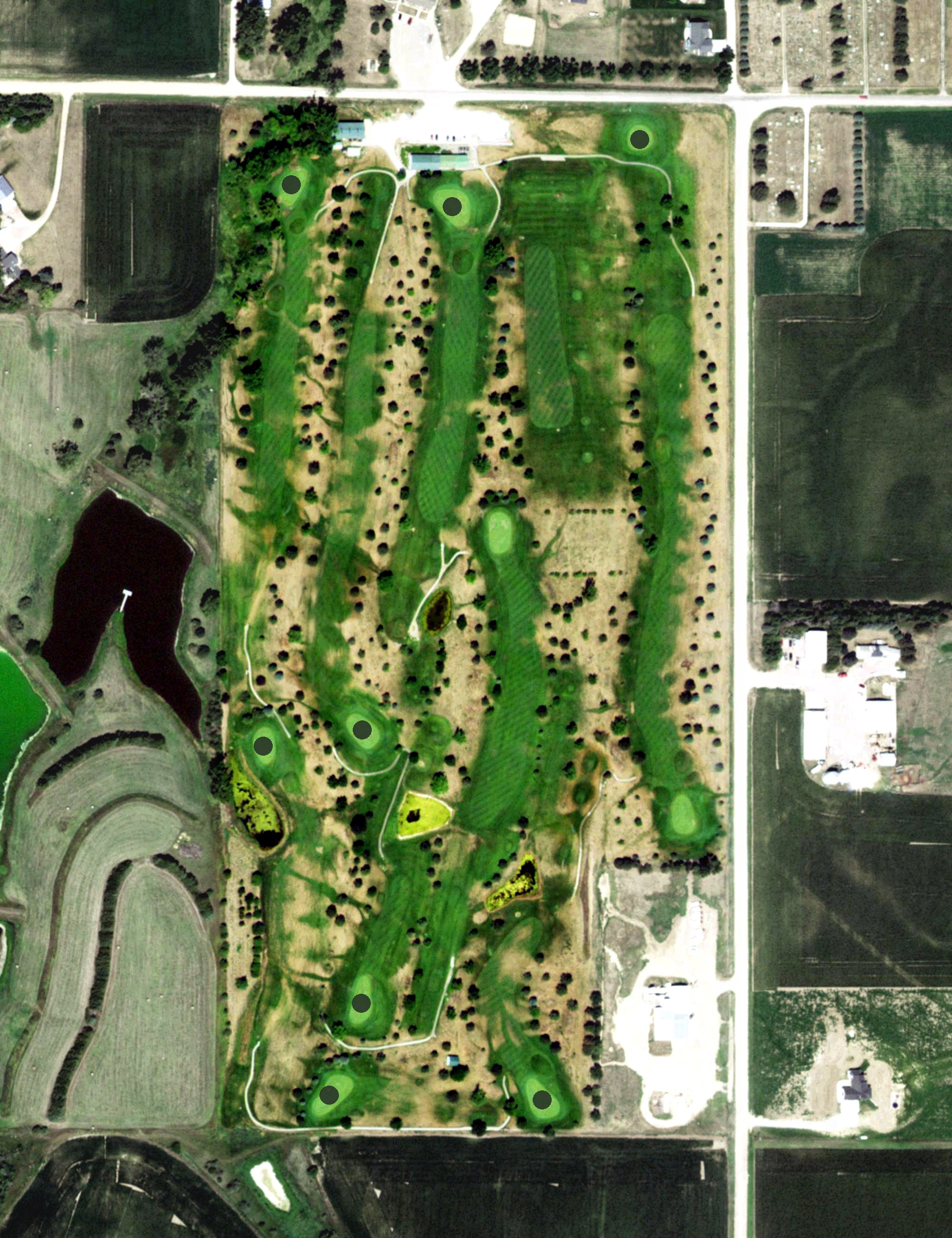 Aerial view of Charipar Golf Course, NE