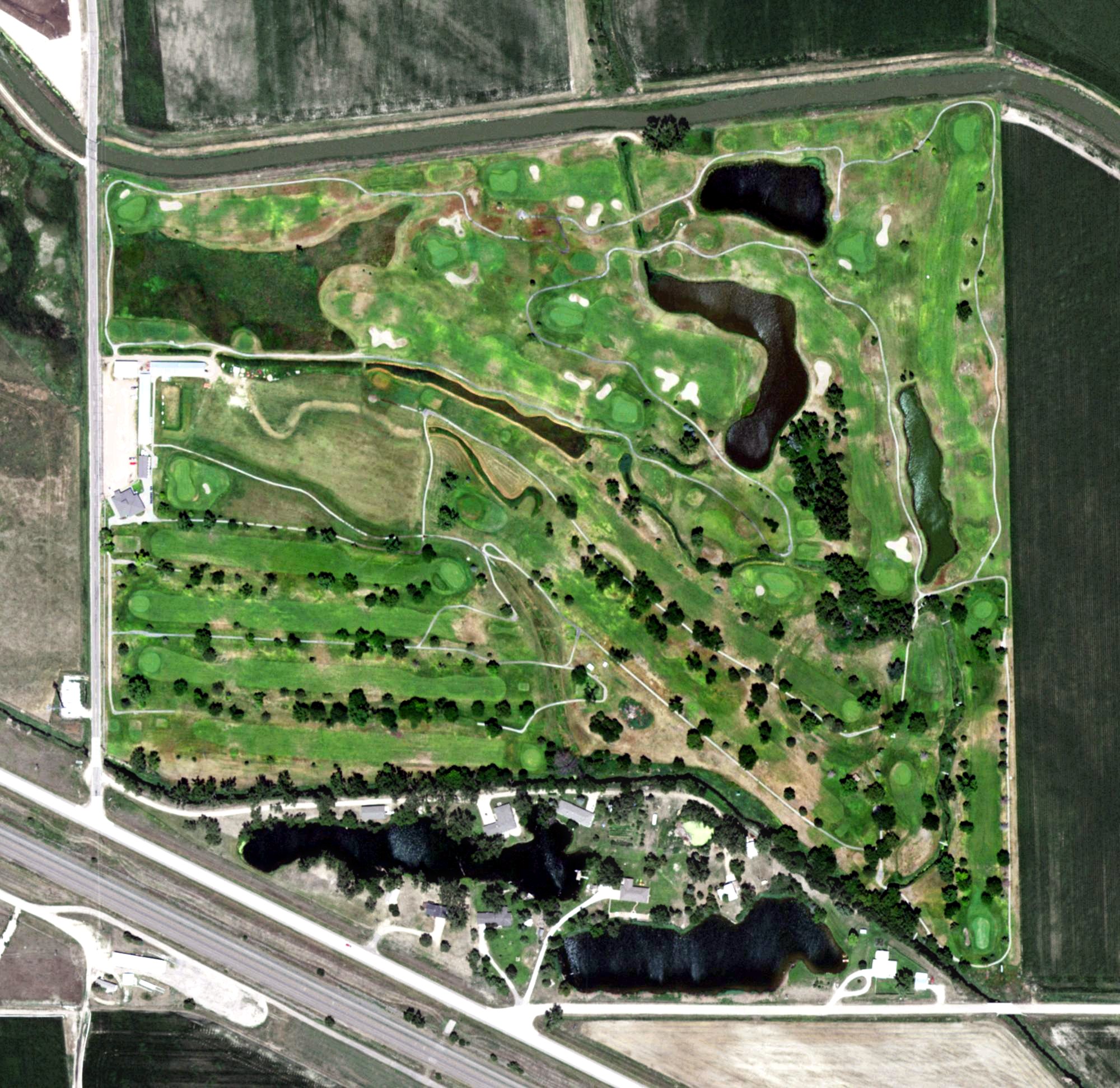 Aerial view of Cozad Country Club, NE