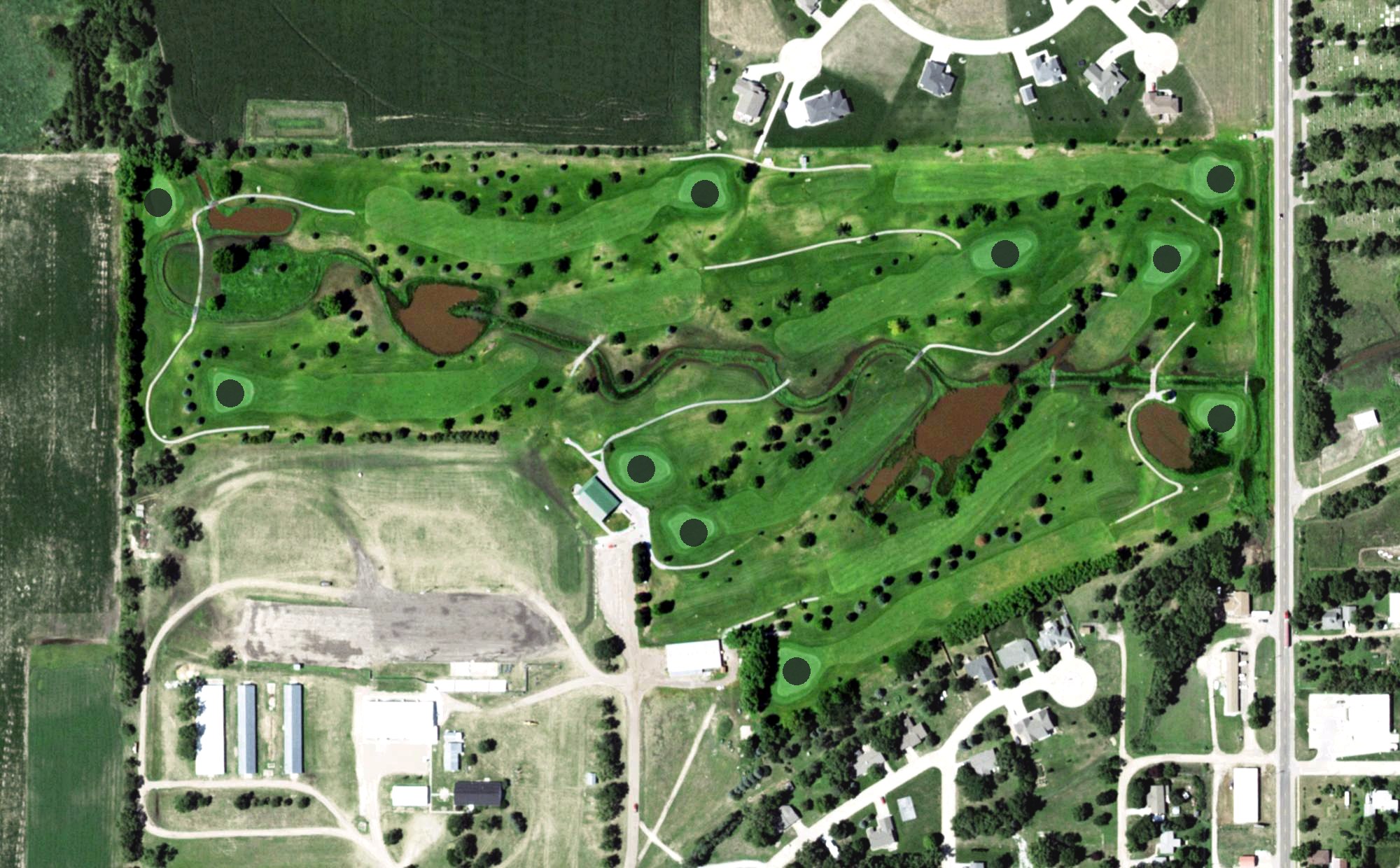 Aerial view of Crooked Creek Course, NE