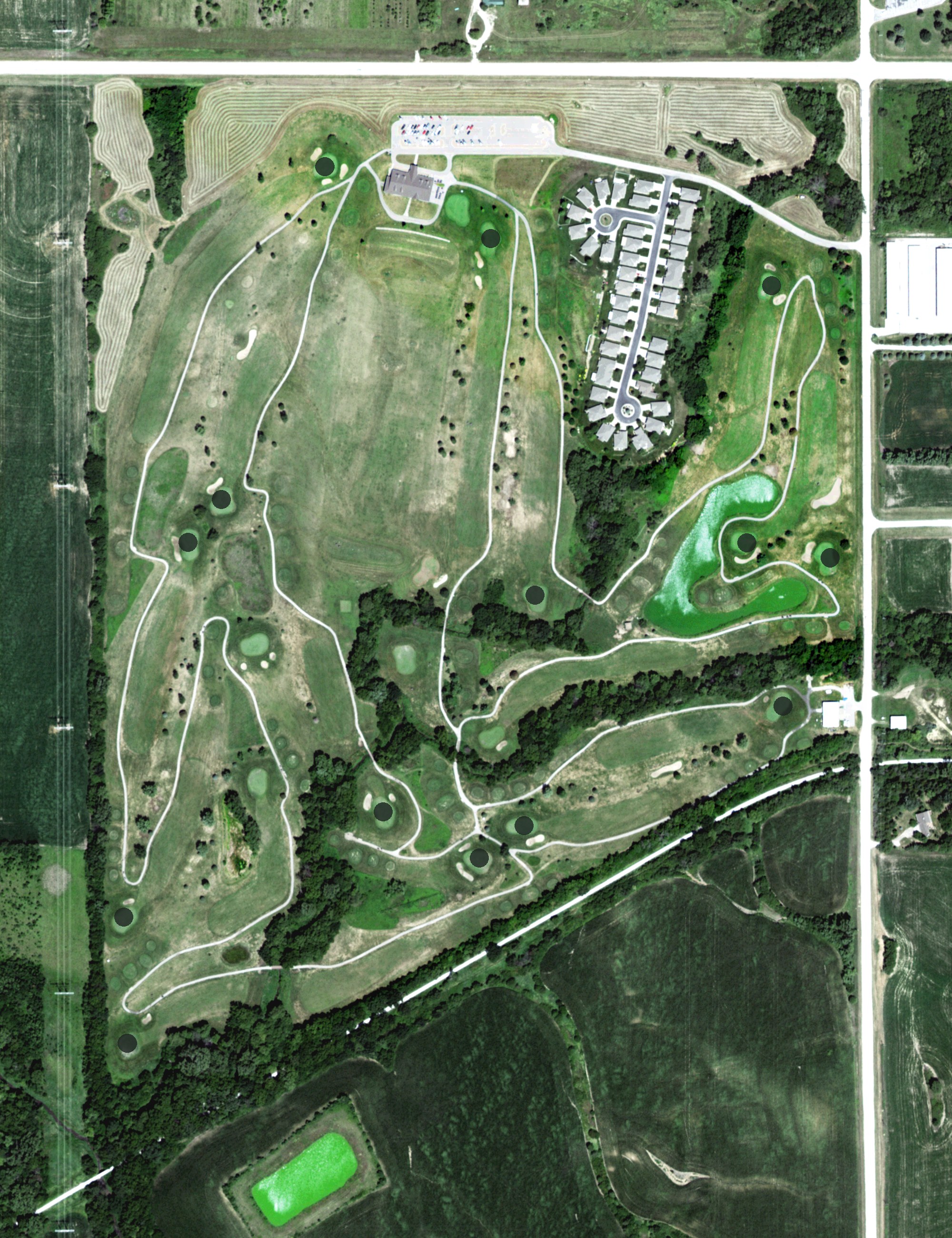 Aerial view of Crooked Creek Golf Course, NE