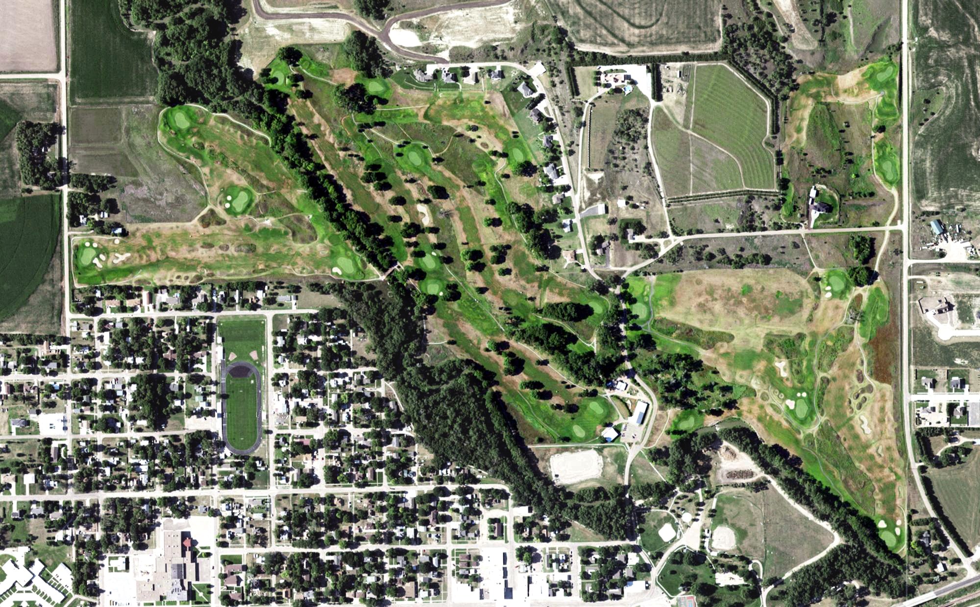 Aerial view of Cross Creek Golf Links, NE